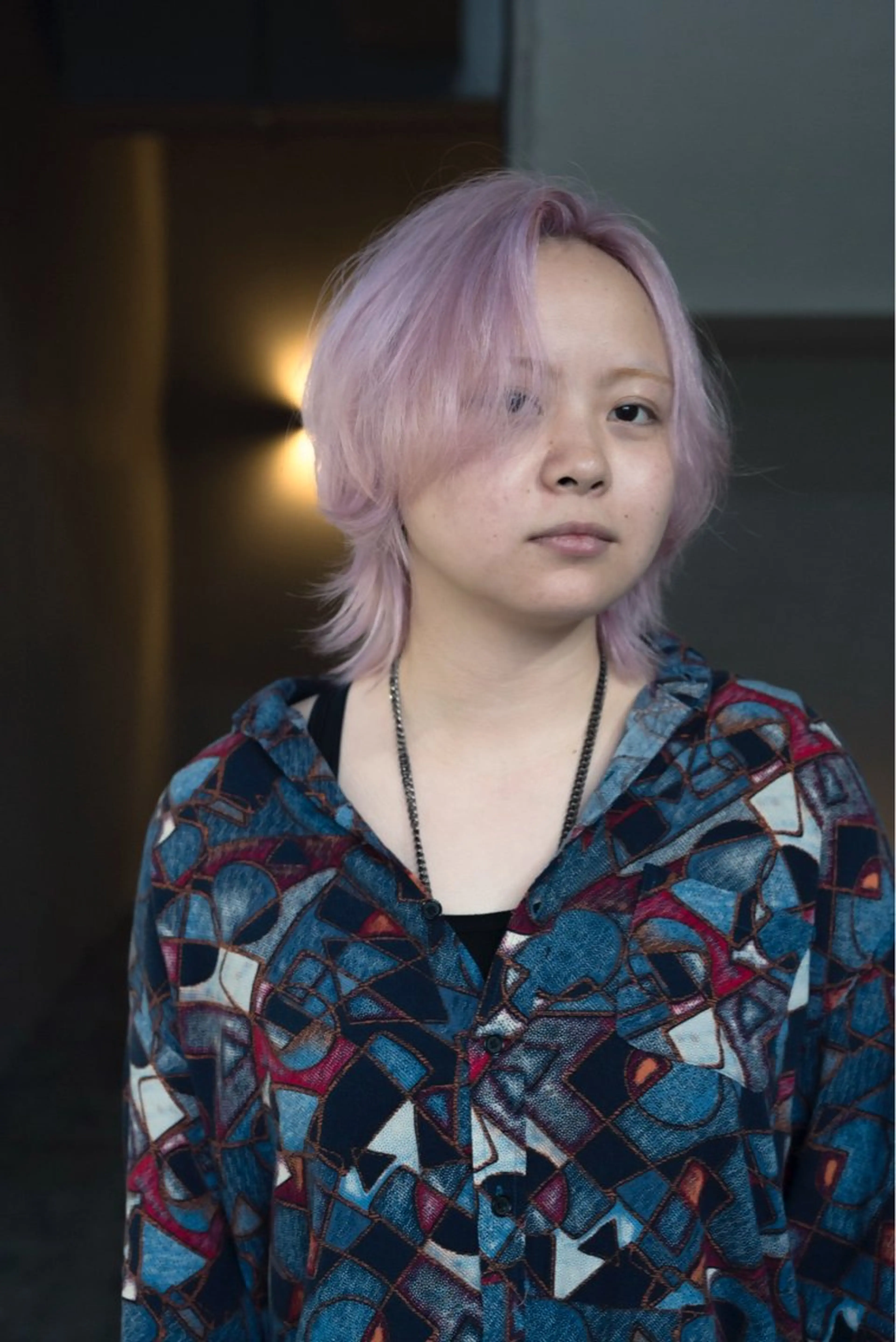 ミディアム カラー ハイトーンカラー ウルフカット 井上 力のヘアスタイル