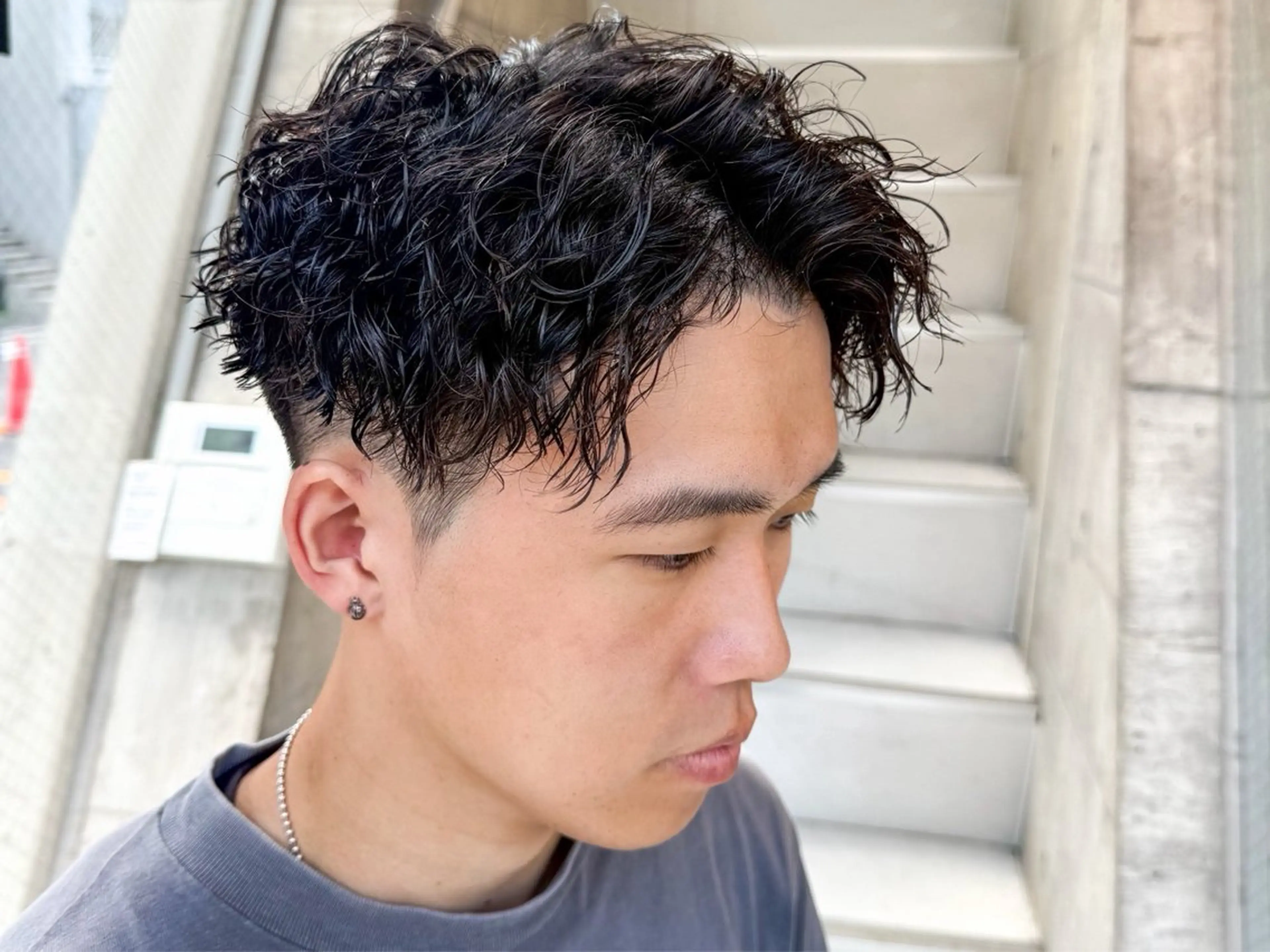 ショート パーマ メンズ カット パーマ トリートメント ツイスパ/メンズ パーマ/歩夢のヘアスタイル