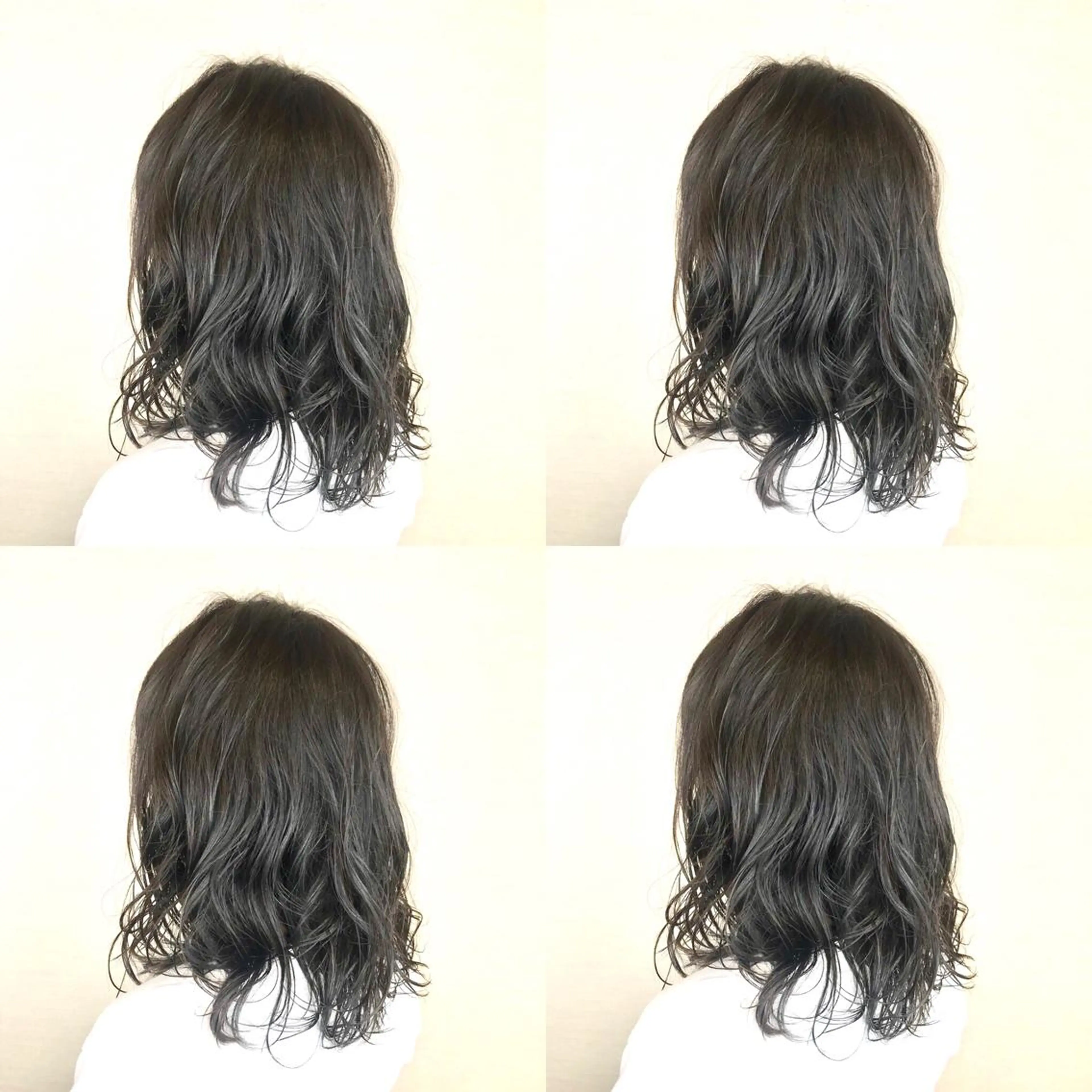 セミロング パーマ セミロングパーマ 韓国レイヤーカット/ ダブルカラーのヘアスタイル