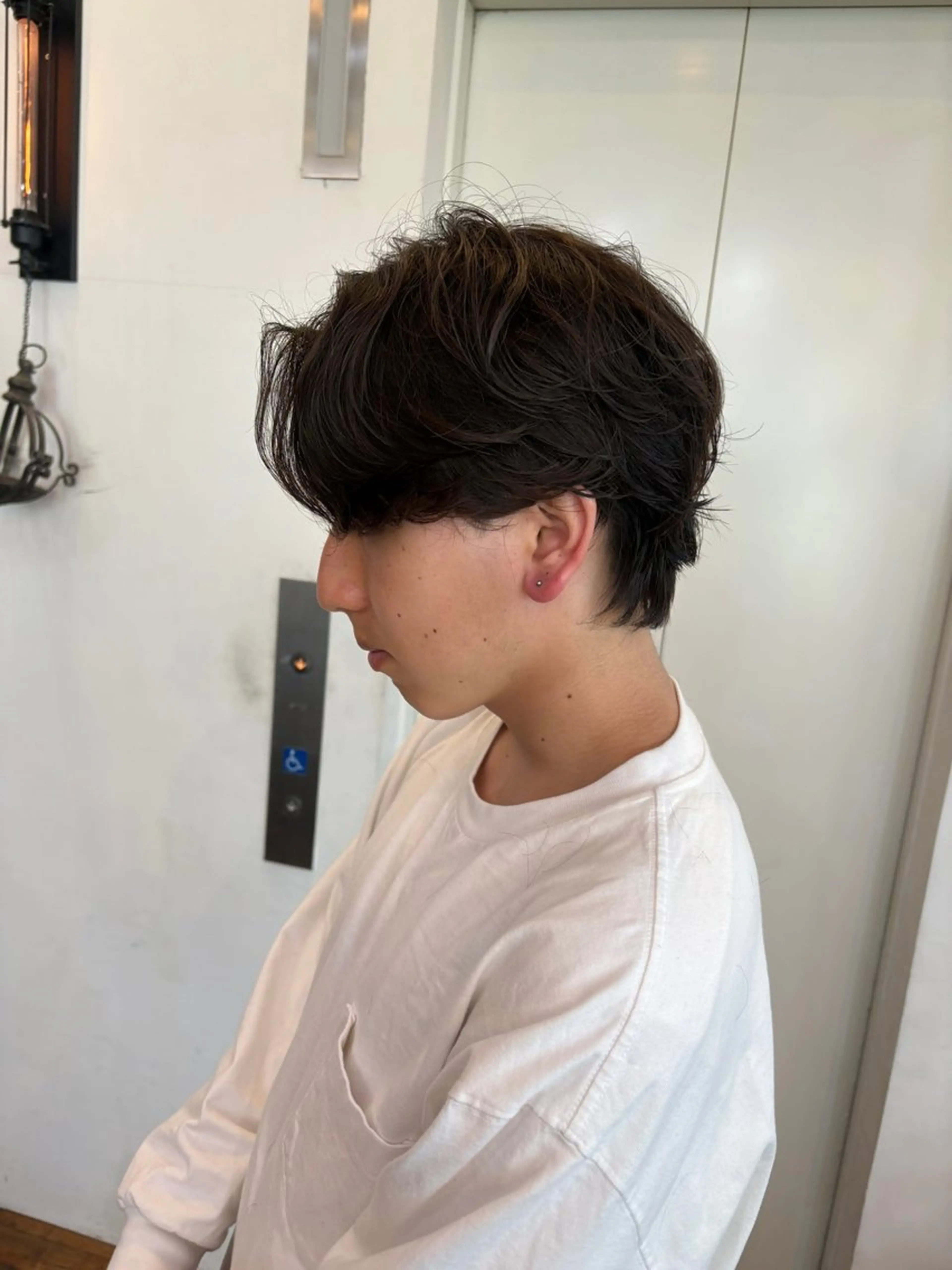 パーマ メンズ センターパート メンズパーマ 似合わせカット‪// 鶴我万唯華のヘアスタイル