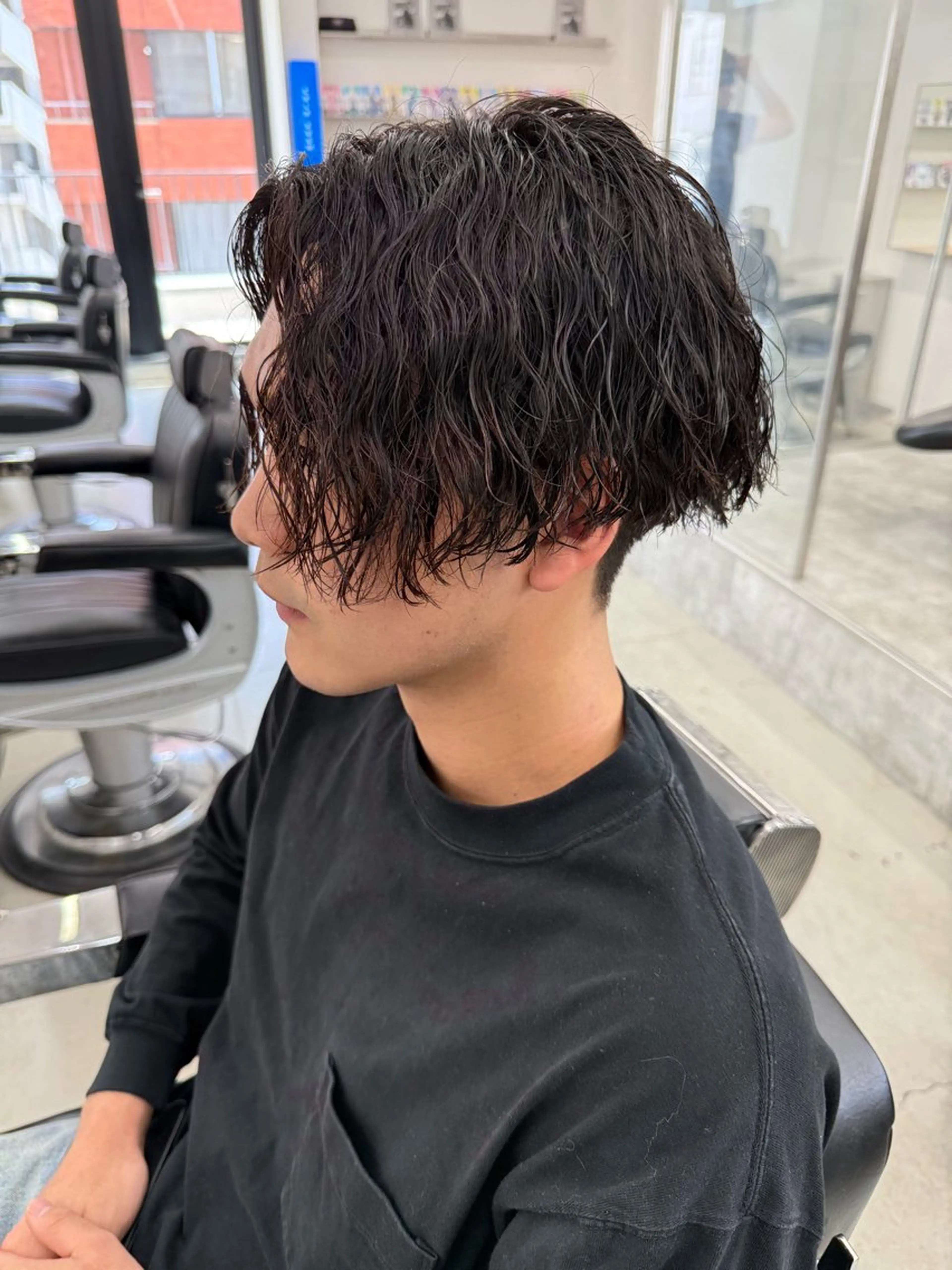 ミディアム パーマ メンズ カット パーマ トリートメント ヘアセット 亀井隆汰/メンズ専門 パーマ特化美容師のヘアスタイル