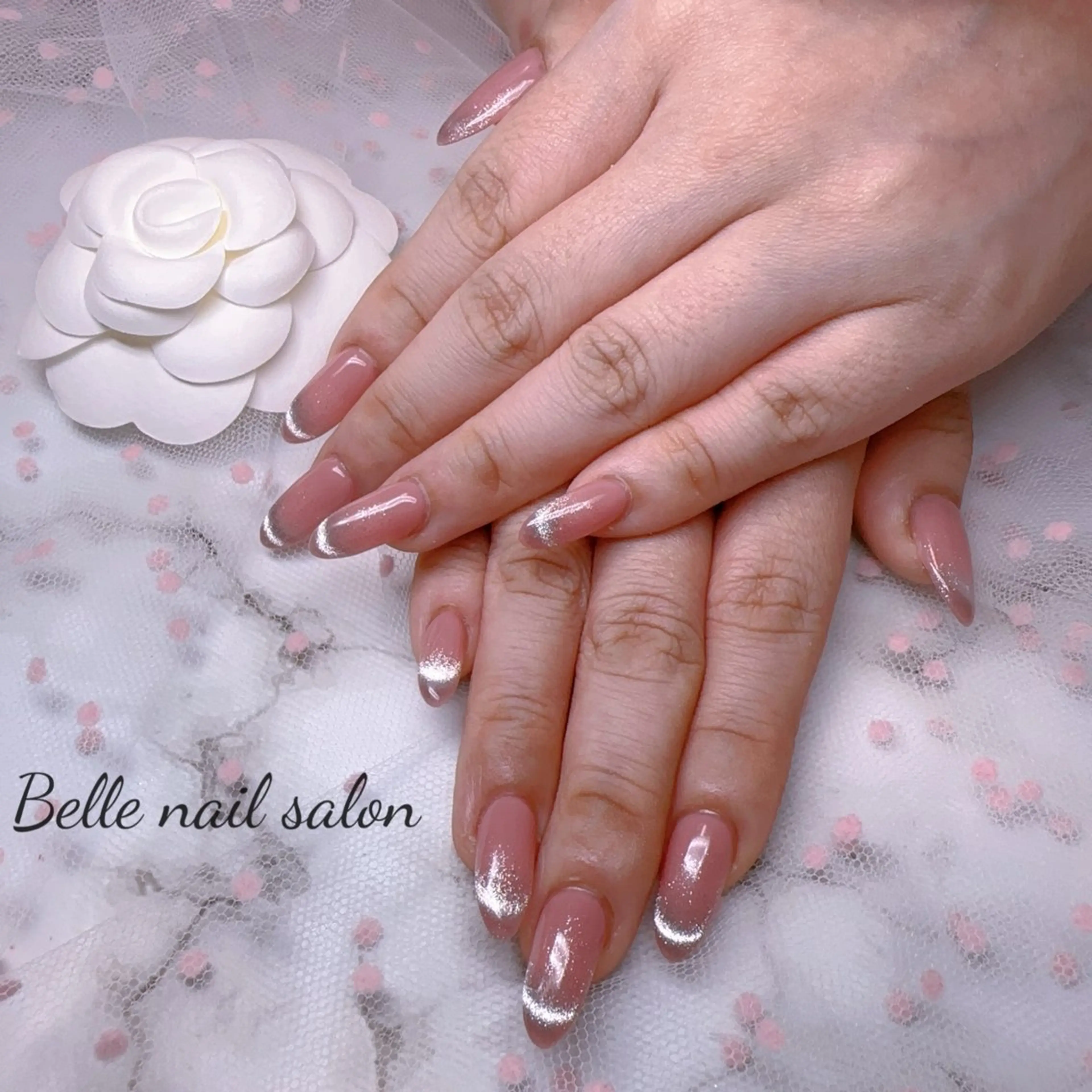 ネイル オーロラネイル フットネイル フレンチネイル 韓国ネイル ラメ(グリッター) Belle nail salon 新小岩のネイルデザイン