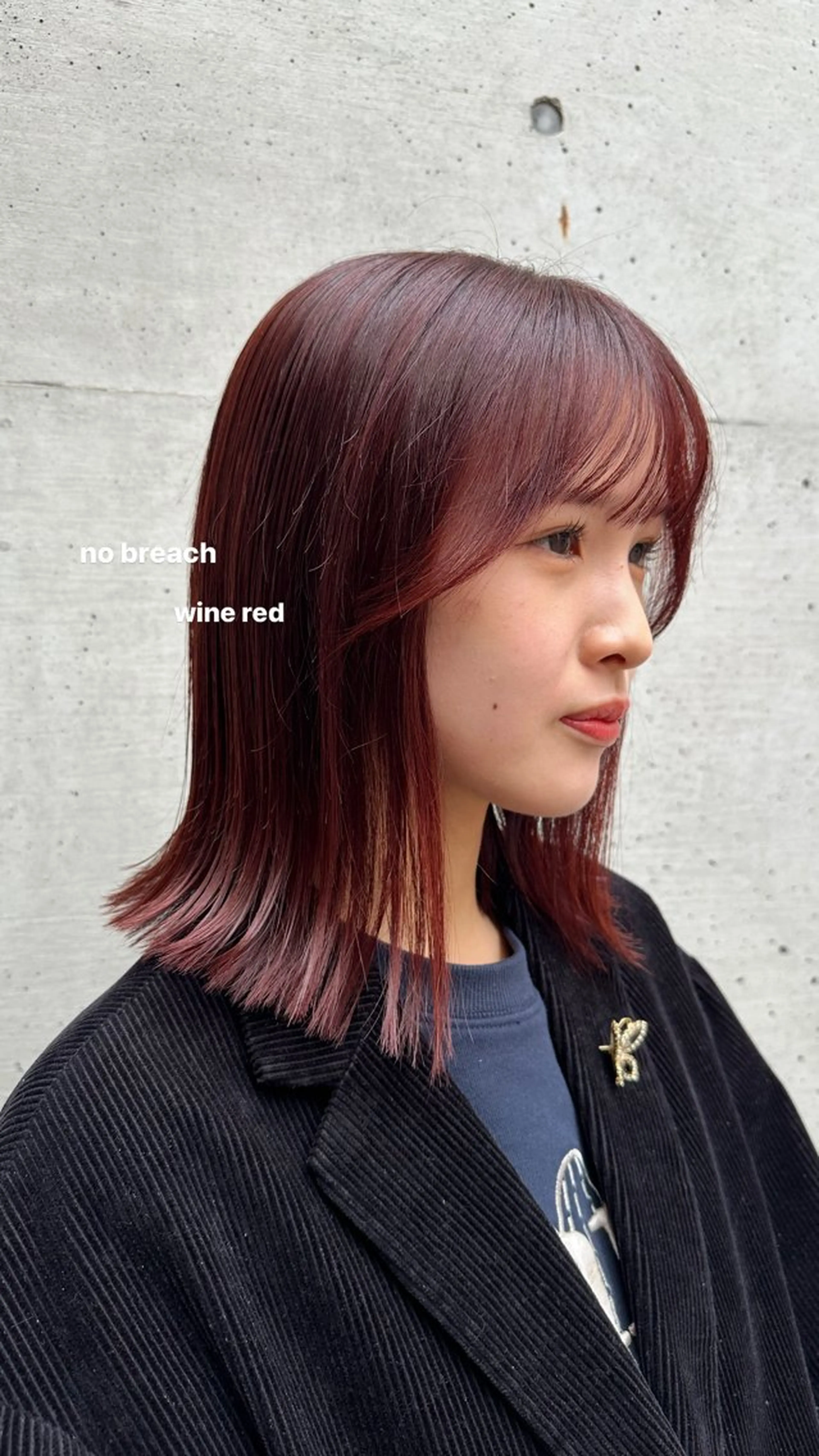 ミディアム カラー カット ヘアカラー トリートメント v-lab studio所属・韓国レイヤーカット/ 艶カラー/ noaのヘアスタイル