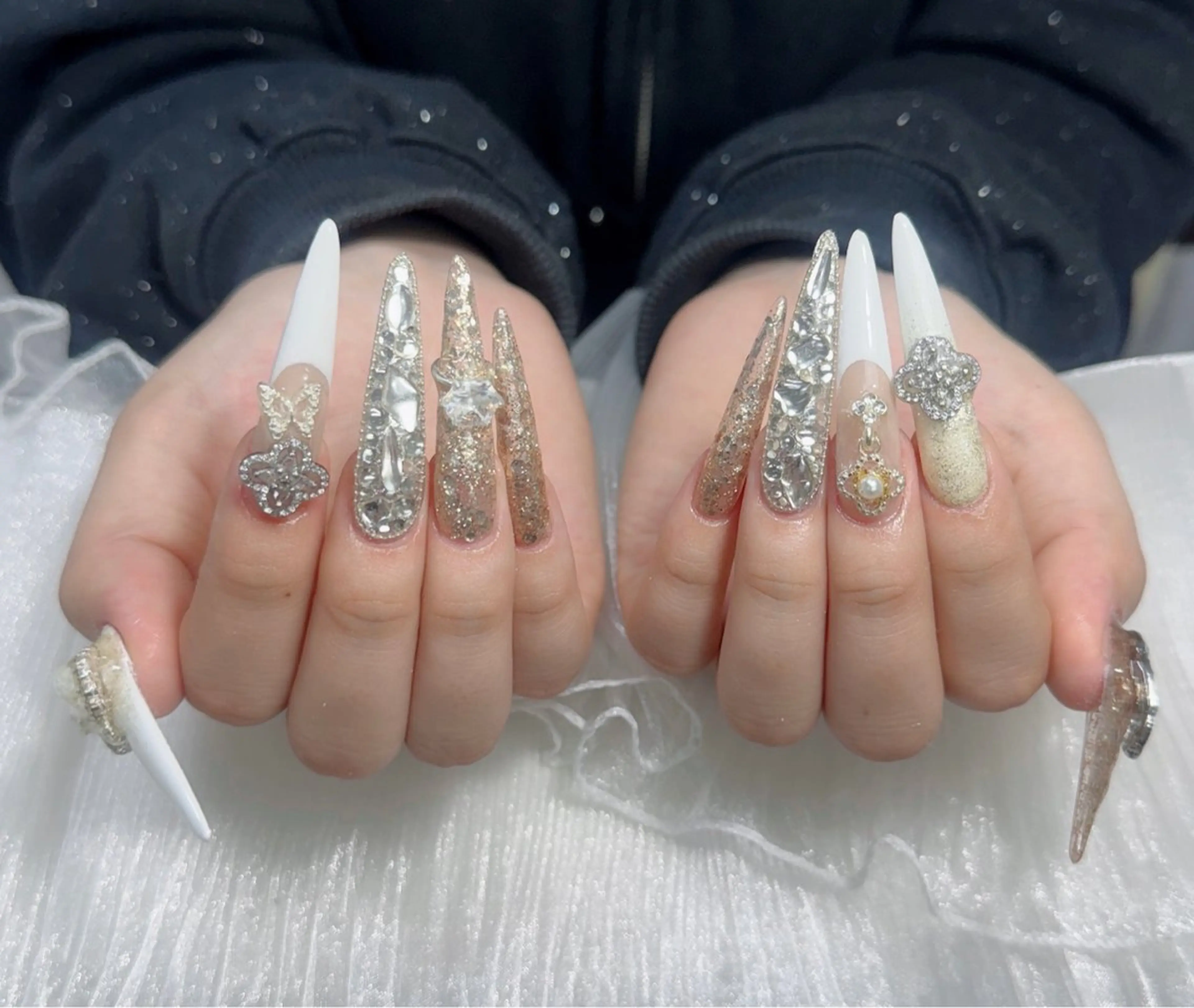 ネイル アートネイル フレンチネイル 韓国ネイル 持ち込み ワンホンネイル ハンドネイル Lenie Nailsのネイルデザイン