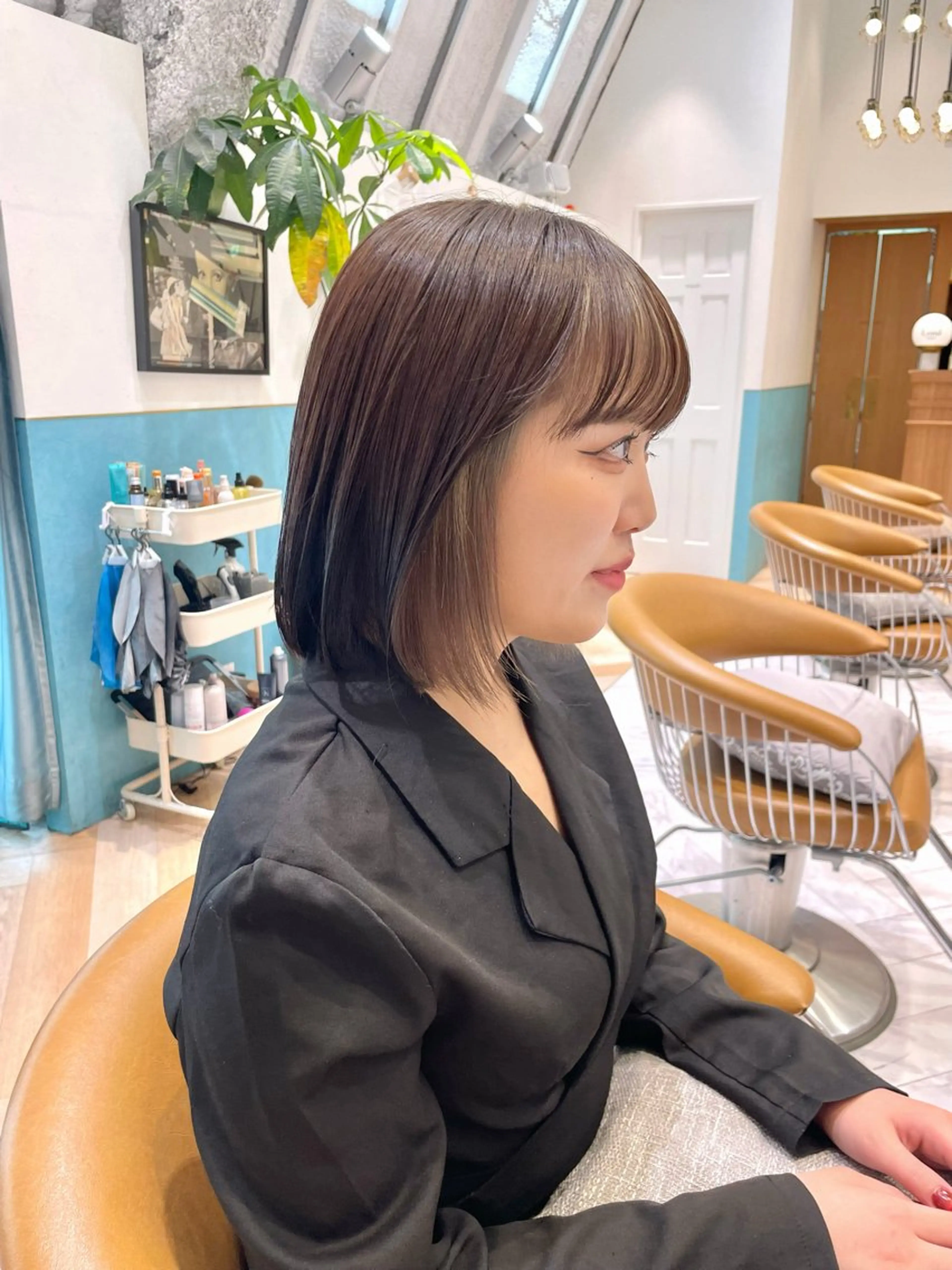 ミディアム カラー Lond leglise 立川所属・🥝似合わせ小顔 ボブ🌏shioのヘアスタイル