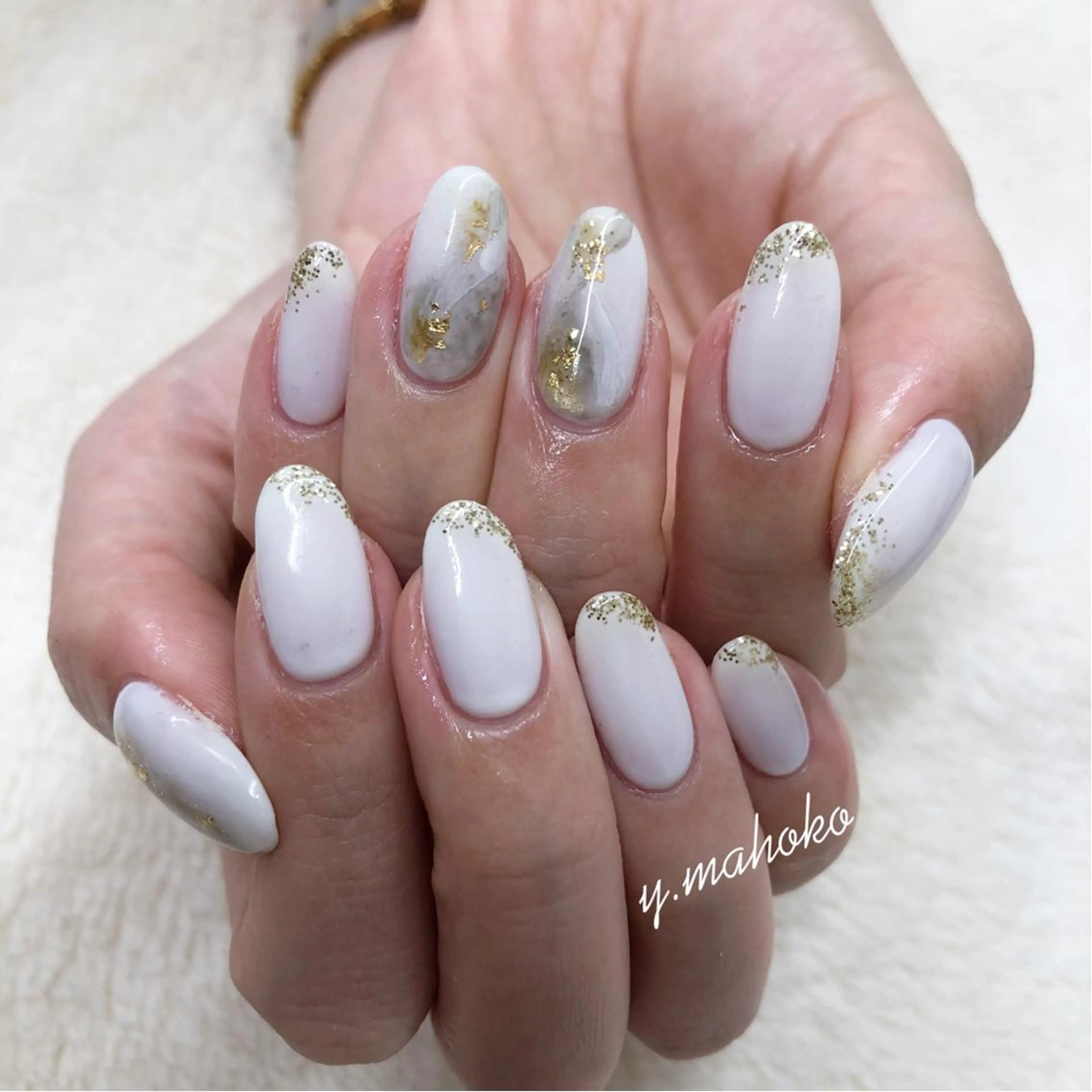 ネイル ニュアンスネイル She nail studio 原宿所属・パラジェル有/ スカルプ/mahoのネイルデザイン