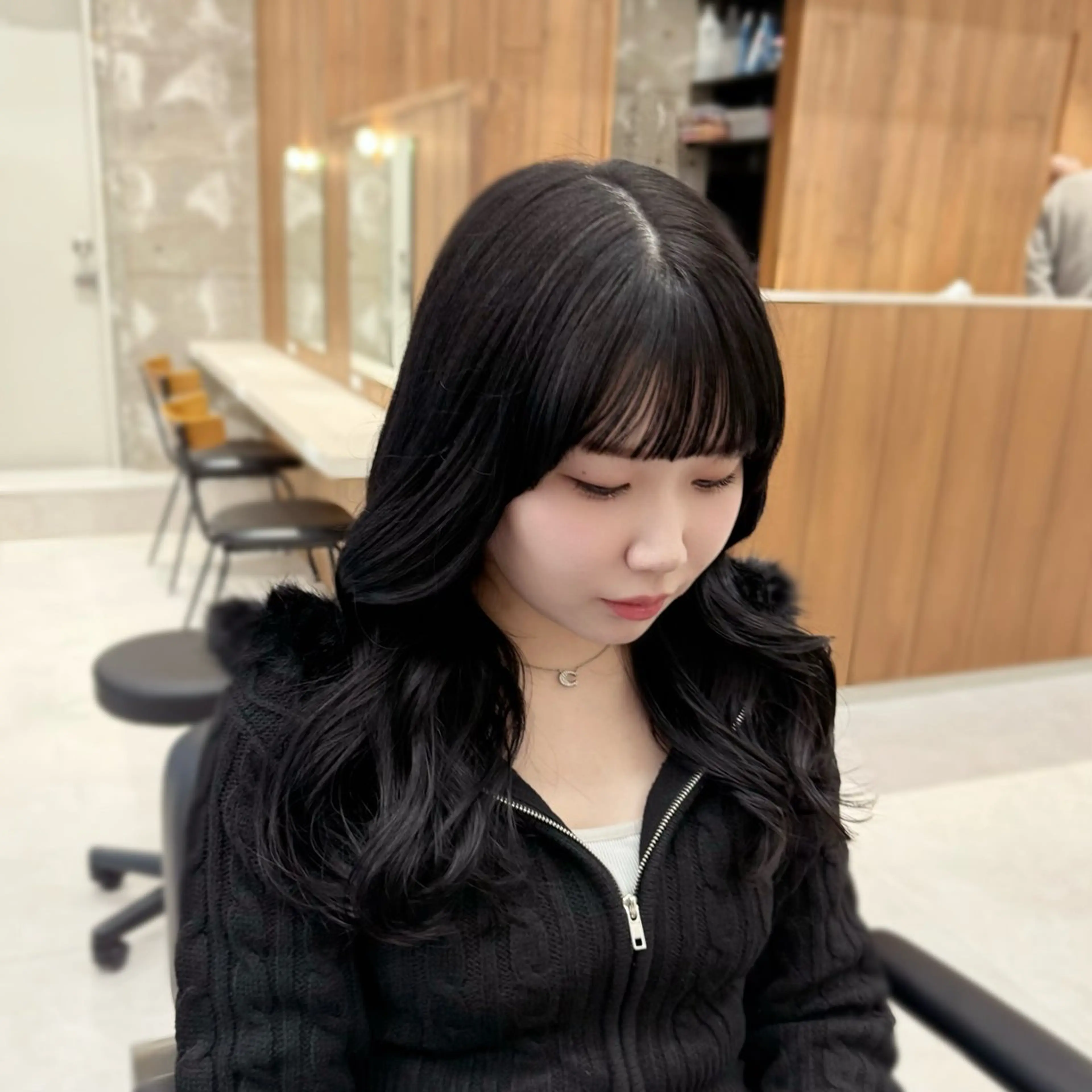 ロング カラー 透明感カラー カット ヘアカラー トリートメント 縮毛矯正+モテカラー 🎀✨mihoのヘアスタイル