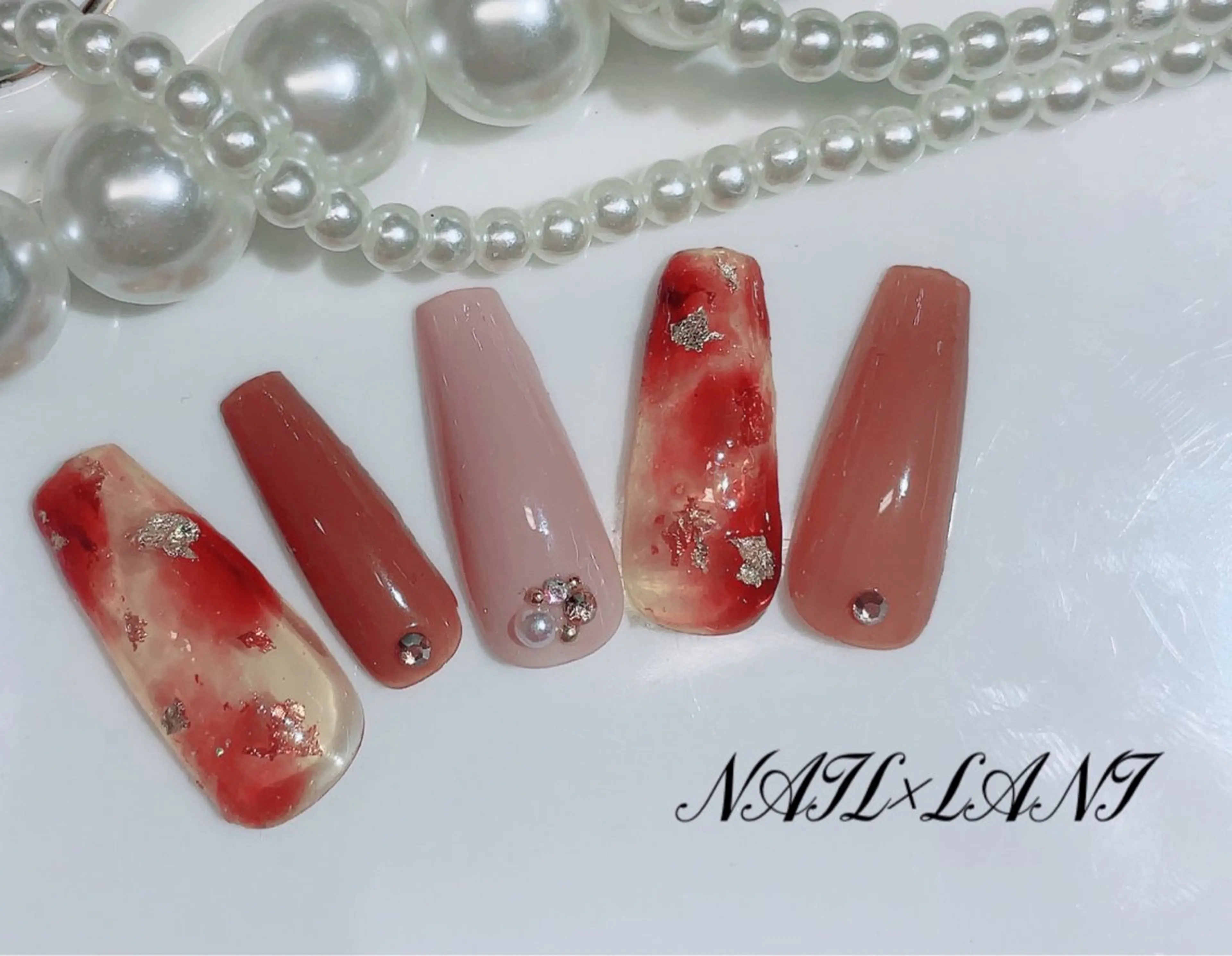 ネイル フットネイル ジェルネイル マグネットネイル パラジェル ハンドネイル 一之瀬 柚季のネイルデザイン