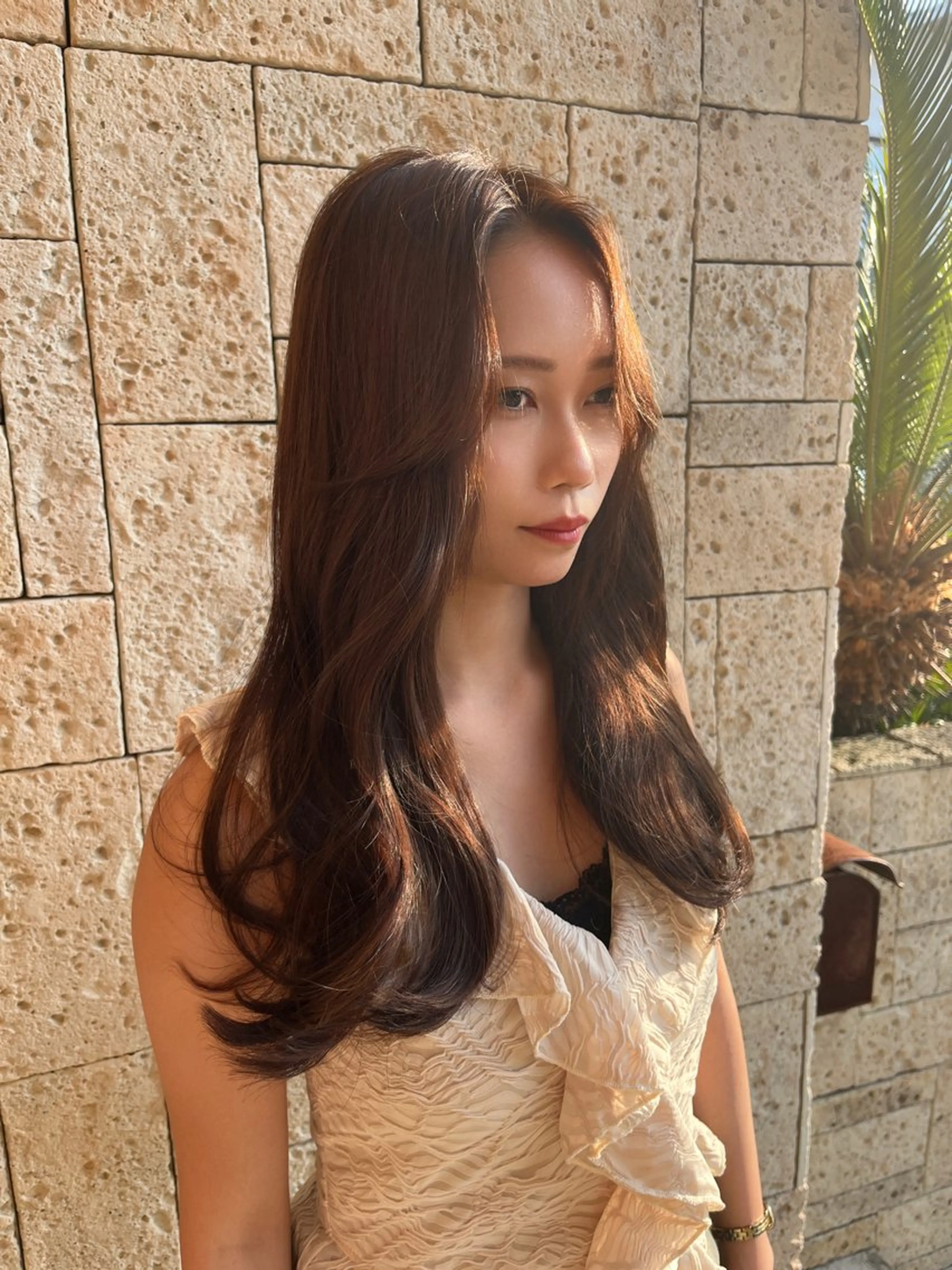 ロング カラー ベージュカラー パーマ/艶カラー/ 髪質改善/伊藤愛麻のヘアスタイル