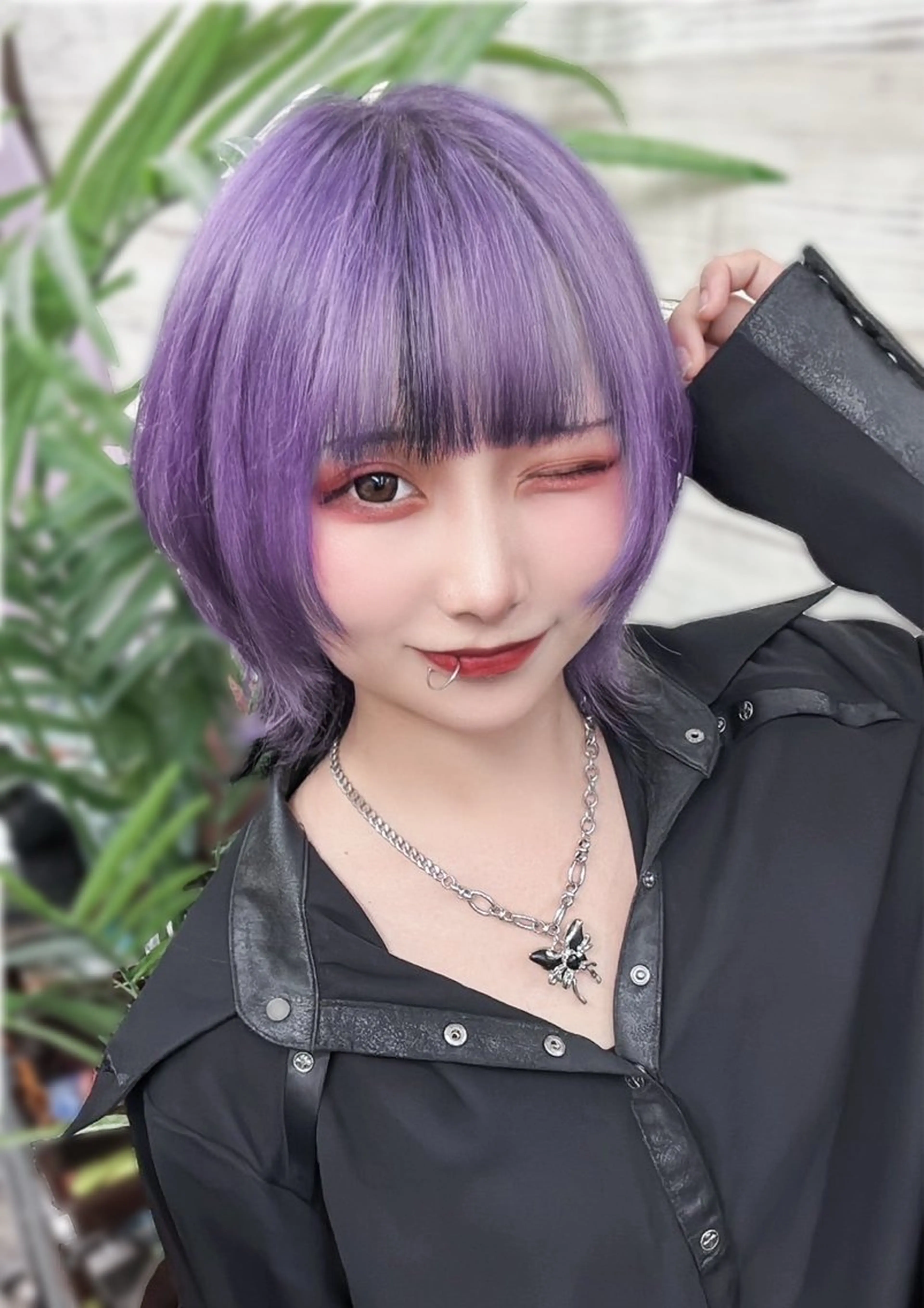 ショート カラー パープルカラー ショートヘア カット ヘアカラー 北沢 隆のヘアスタイル