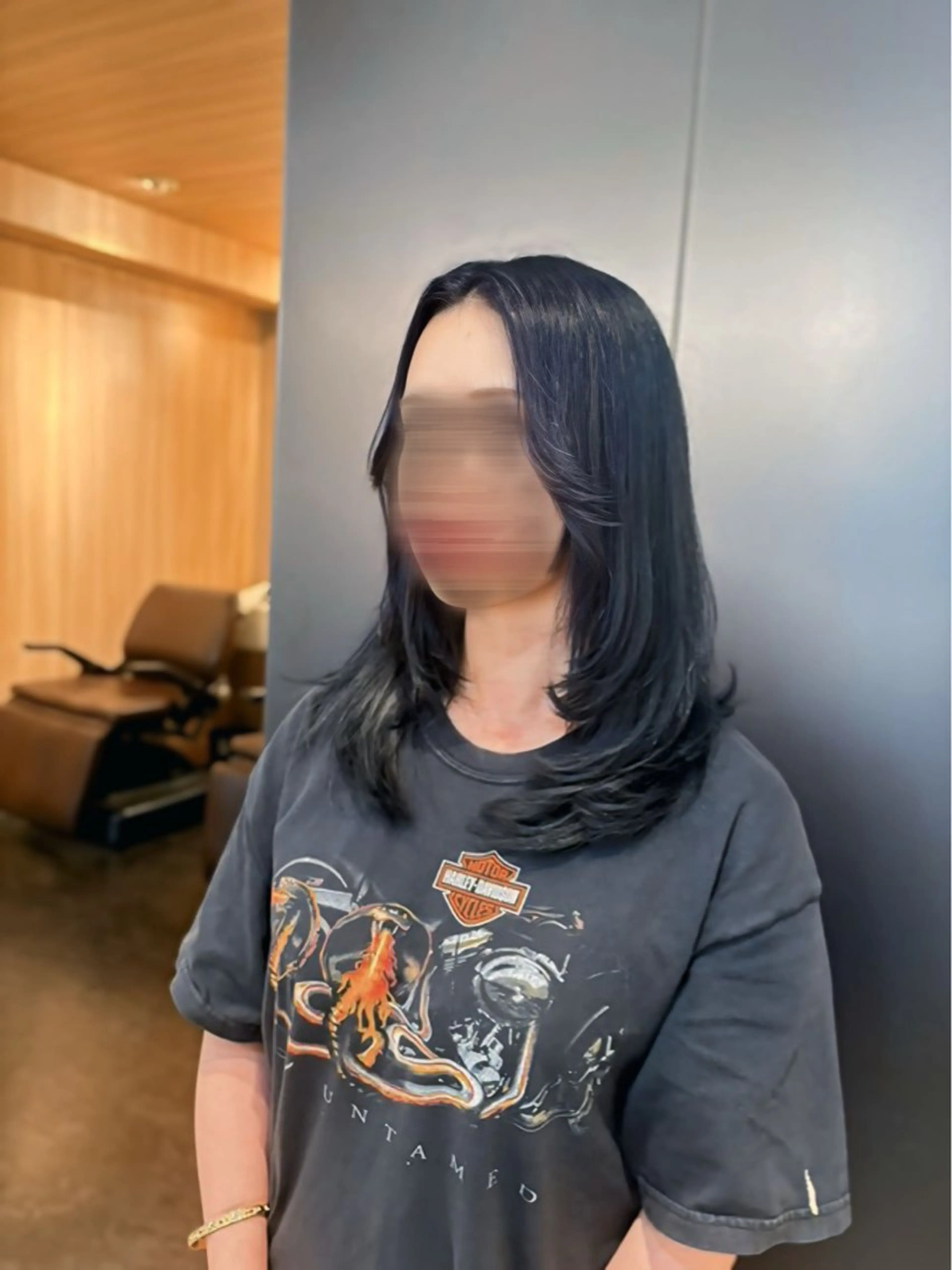 ロング カラー ネイビーカラー ハッシュカット カット ヘアカラー 💖トレンド秋冬 カラー💖FUTAのヘアスタイル