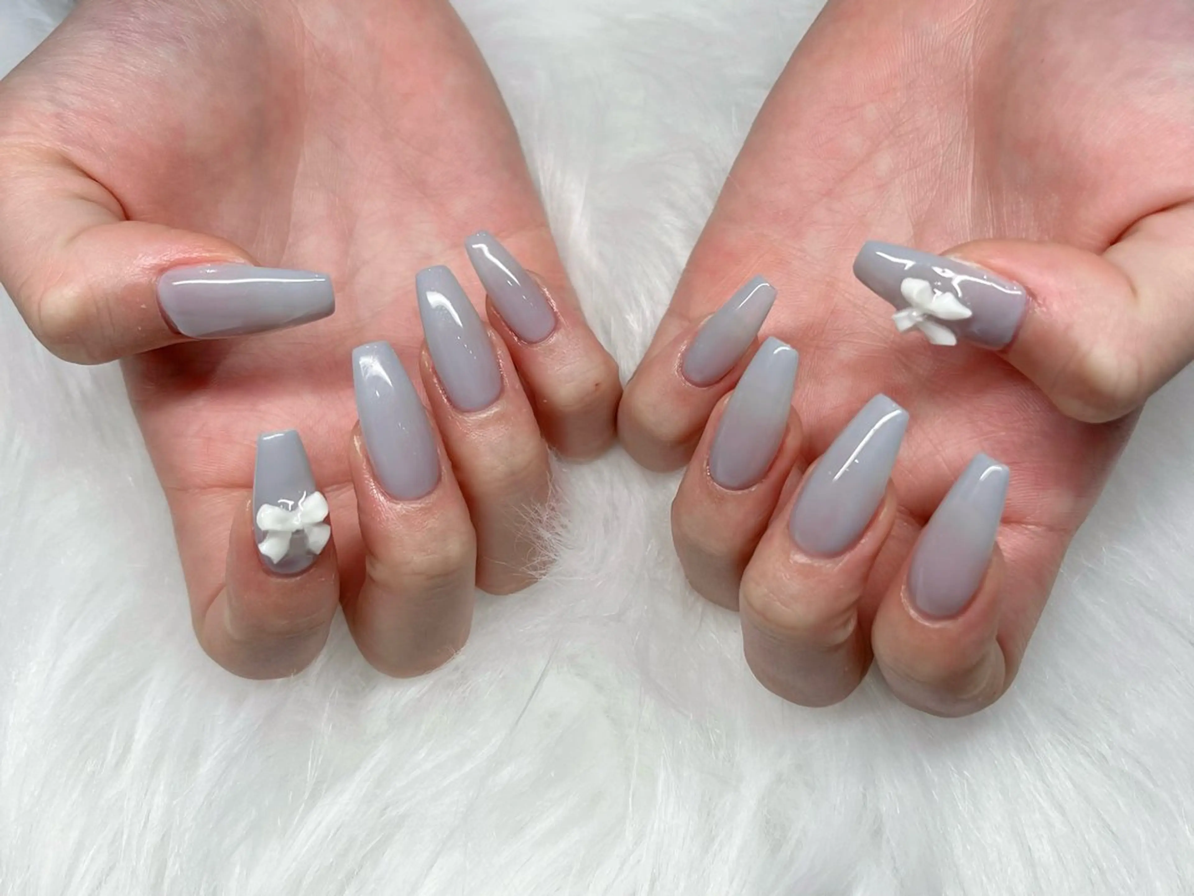 ネイル フレンチネイル ガラスフレンチ ロングネイル マグネットネイル ニュアンスネイル ハンドネイル XIMINANAIL SALON堀江店のネイルデザイン