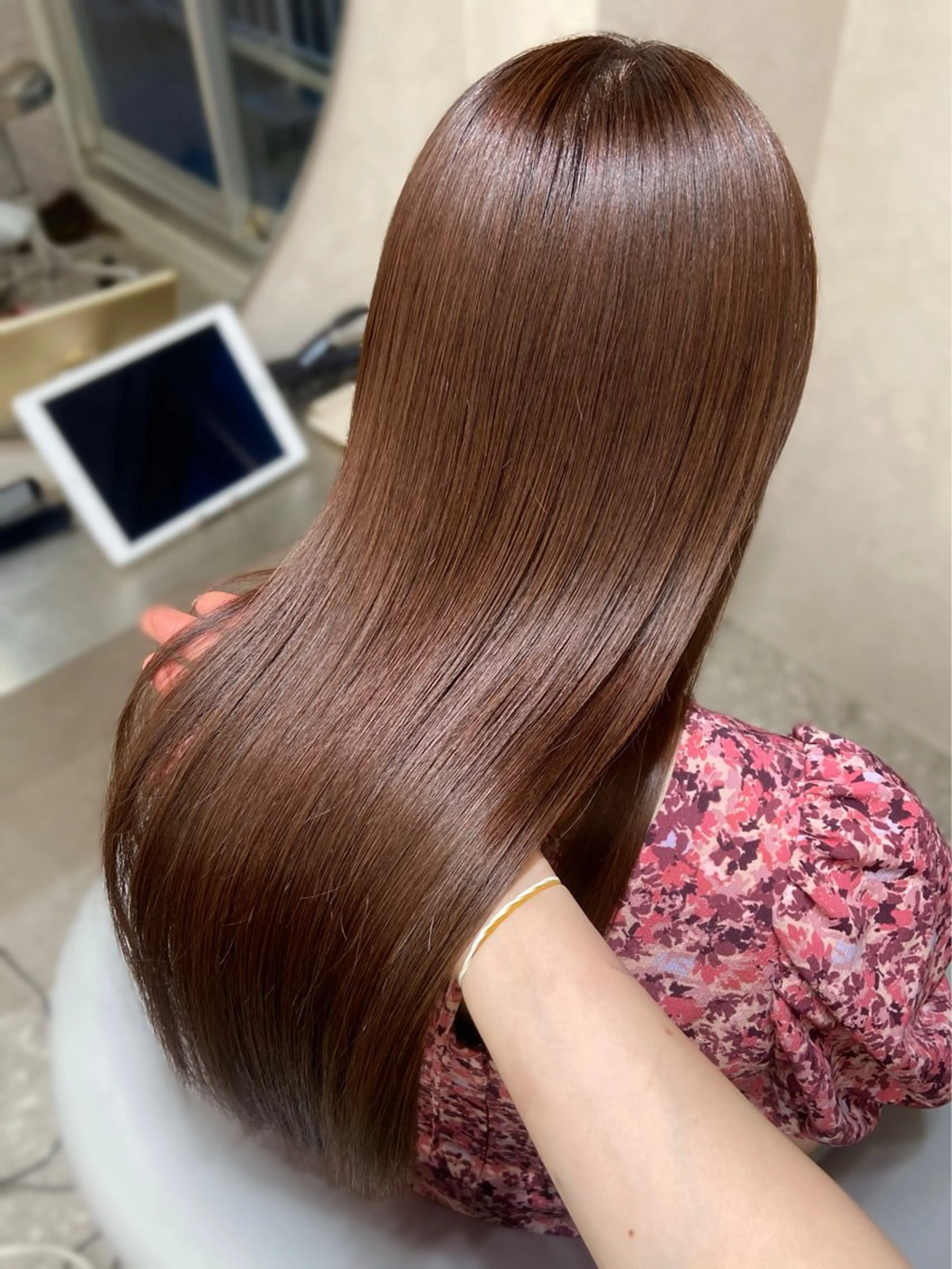 ロング カラー カット ヘアカラー トリートメント 新宿/韓国ヘア 中明度カラー/かやのヘアスタイル