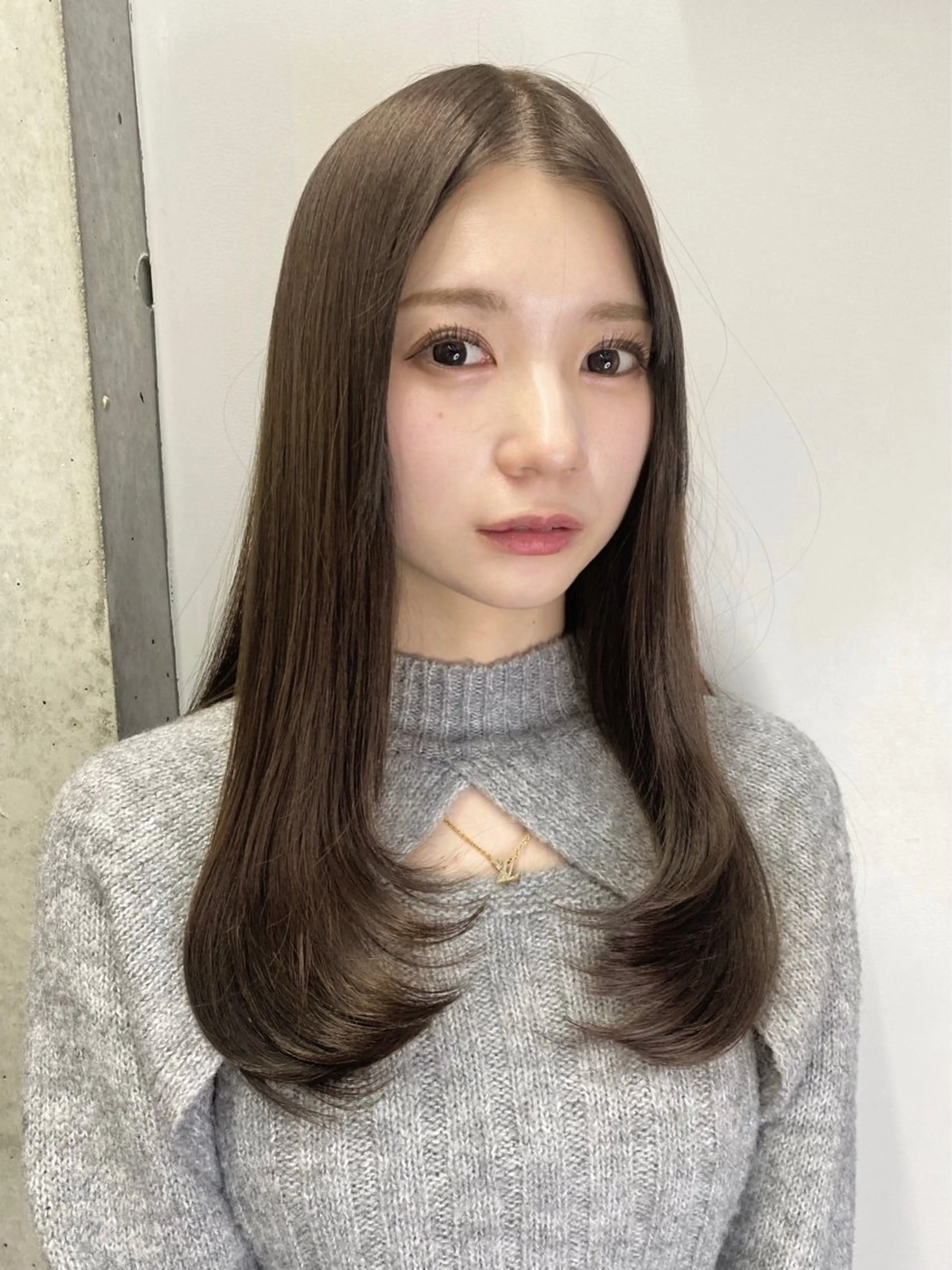 ロング カラー 髪質改善 トリートメント 韓国/ワンホンヘア 髪質改善/MaCoのヘアスタイル