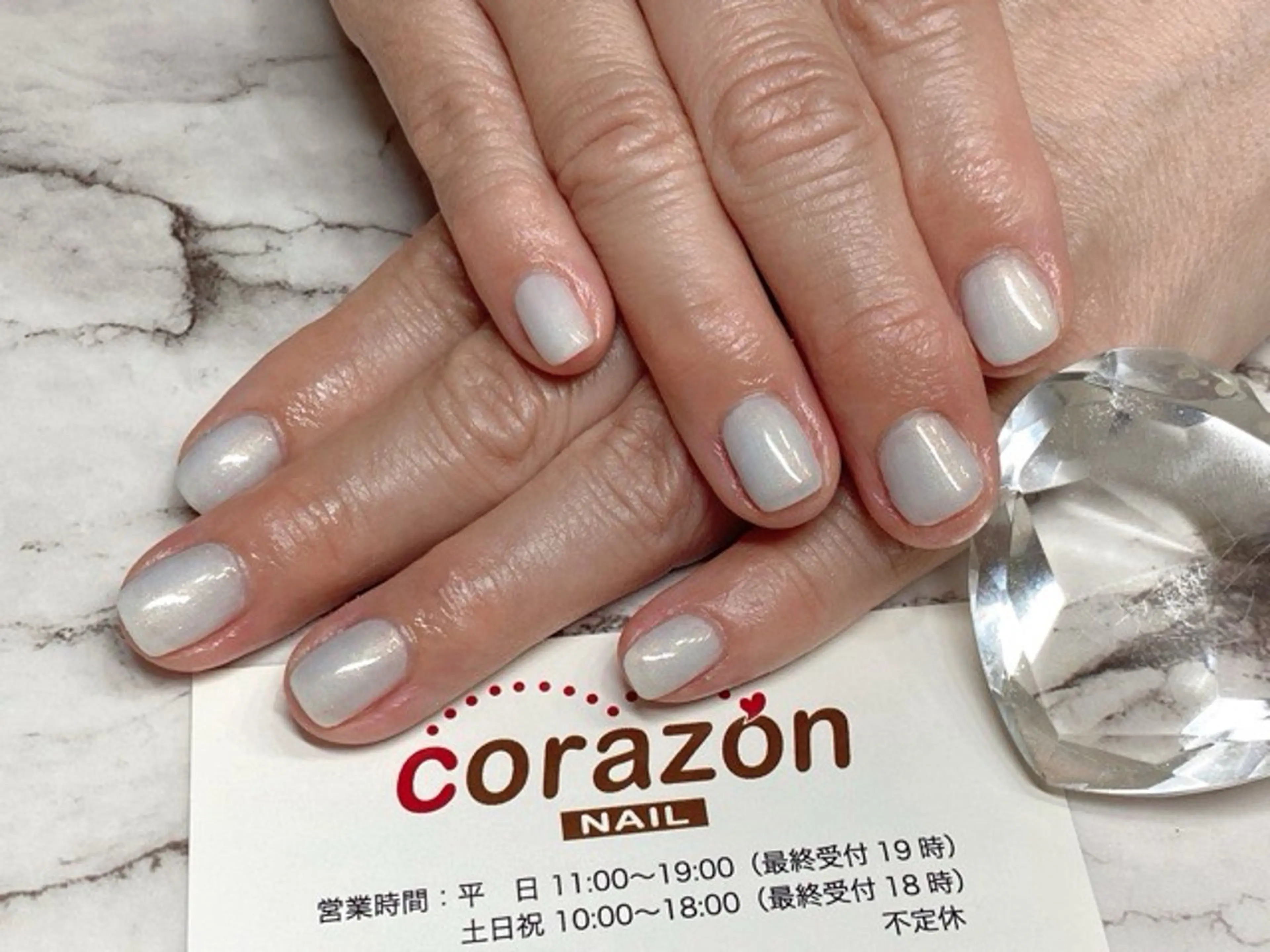 ネイル ジェルネイル 水色 ワンカラーネイル corazon所属・ネイリスト aicoのネイルデザイン