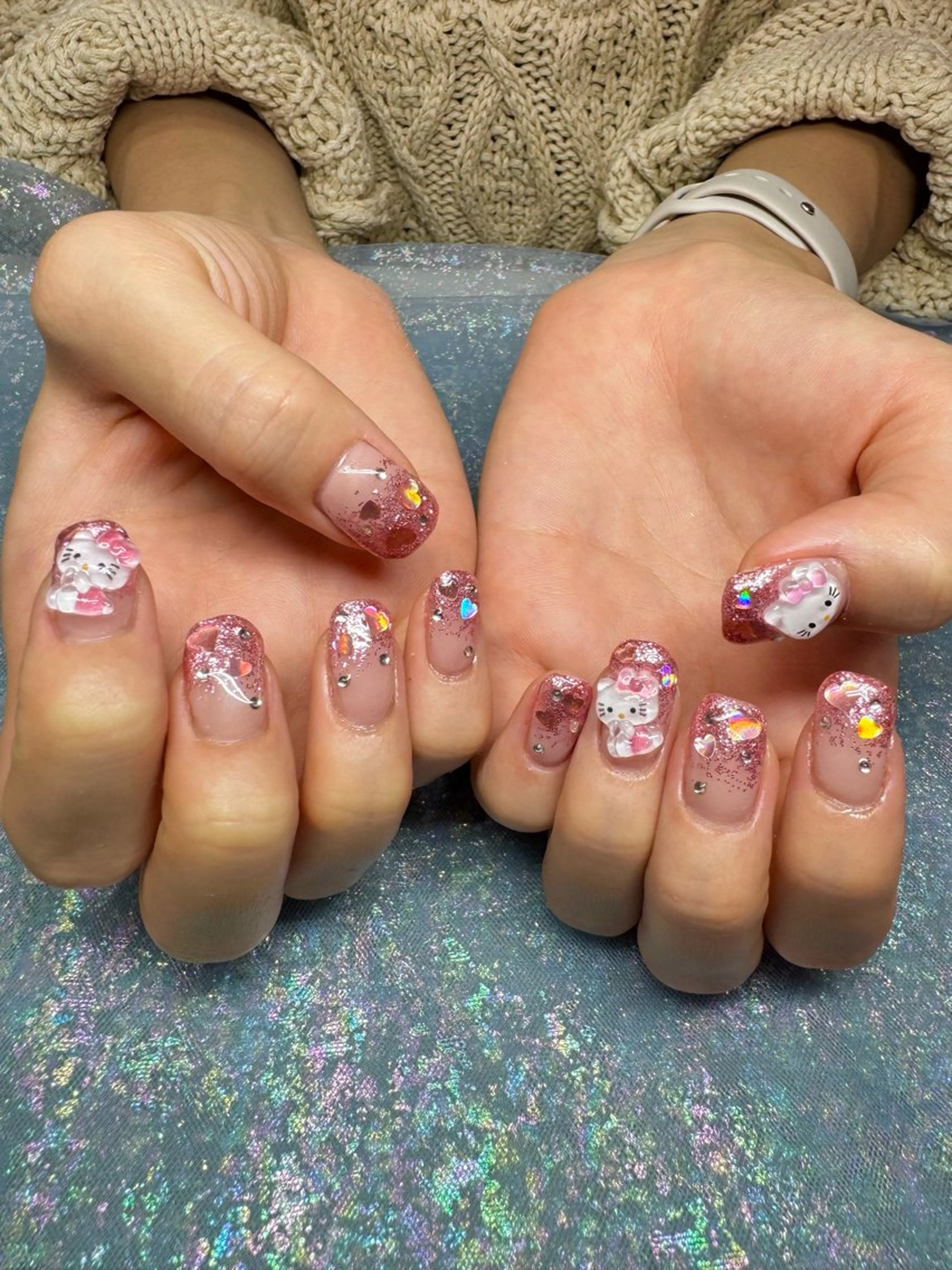ネイル ラメ(グリッター) ラメグラデーション nail spaß所属・WAKALU .のネイルデザイン