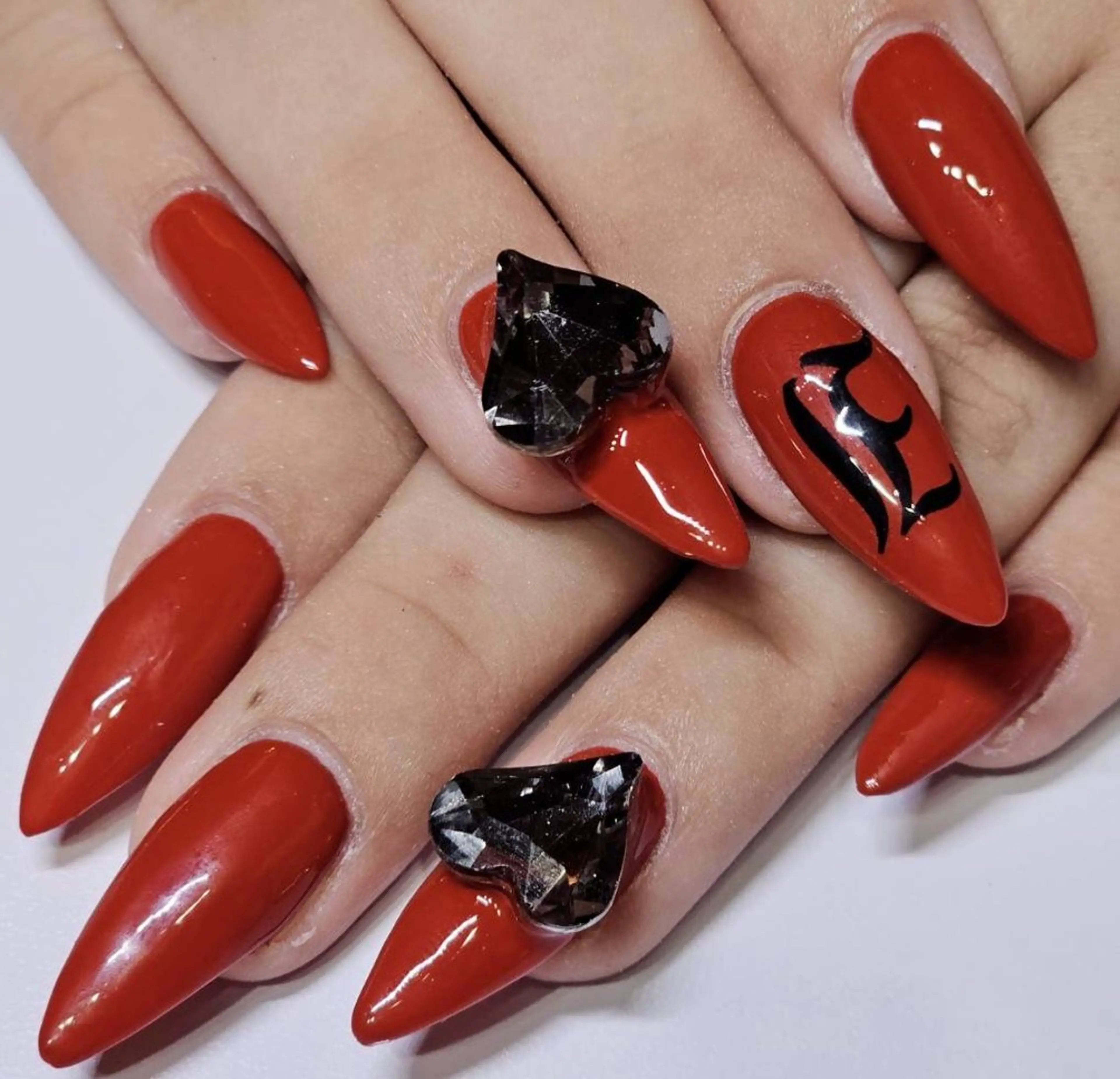 ネイル ボルドー ハート 持ち込み ワンカラーネイル ハンドネイル よしだ ひろきのネイルデザイン