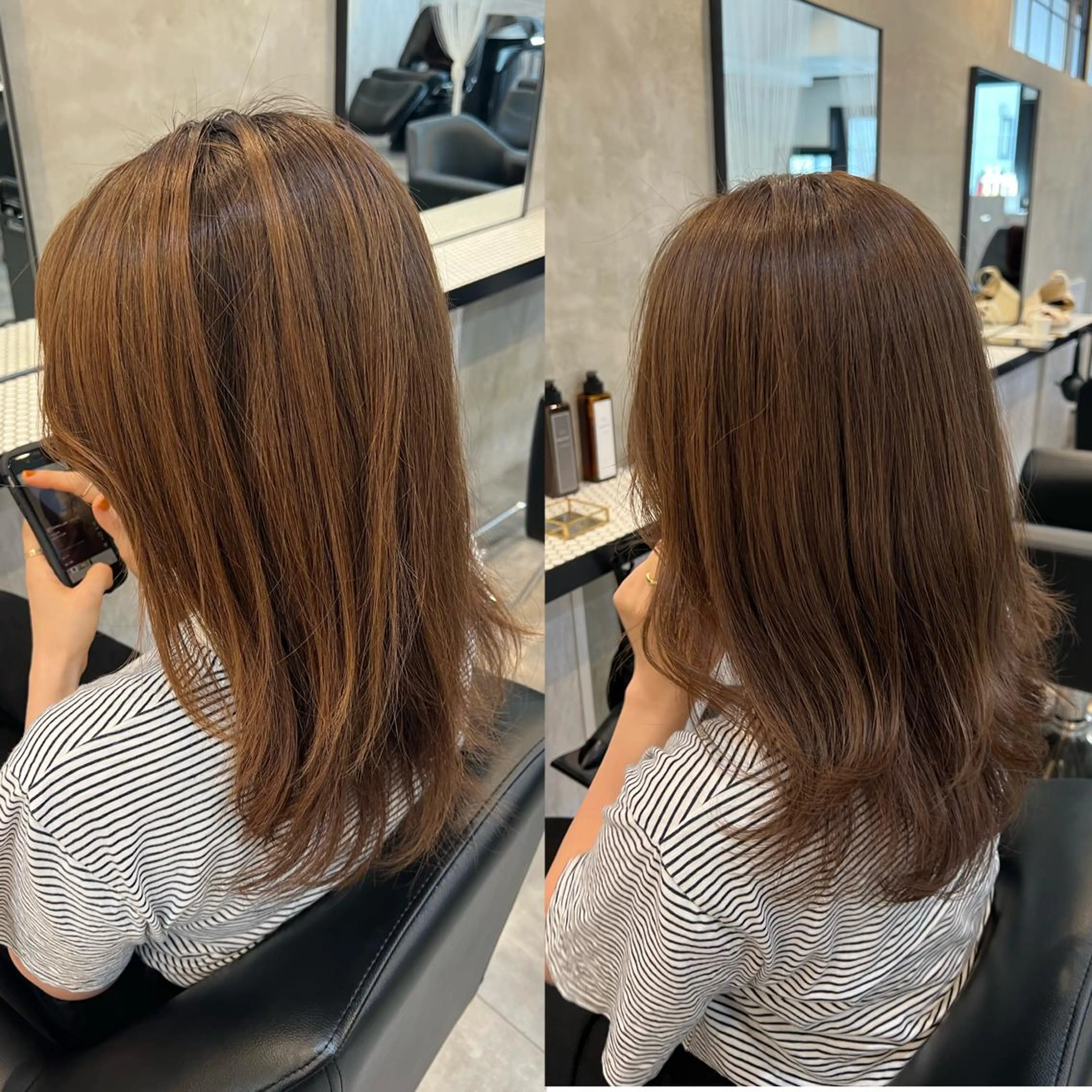 ロング カラー アッシュ ベージュカラー ヘアカラー トリートメント 工藤 梨花のヘアスタイル