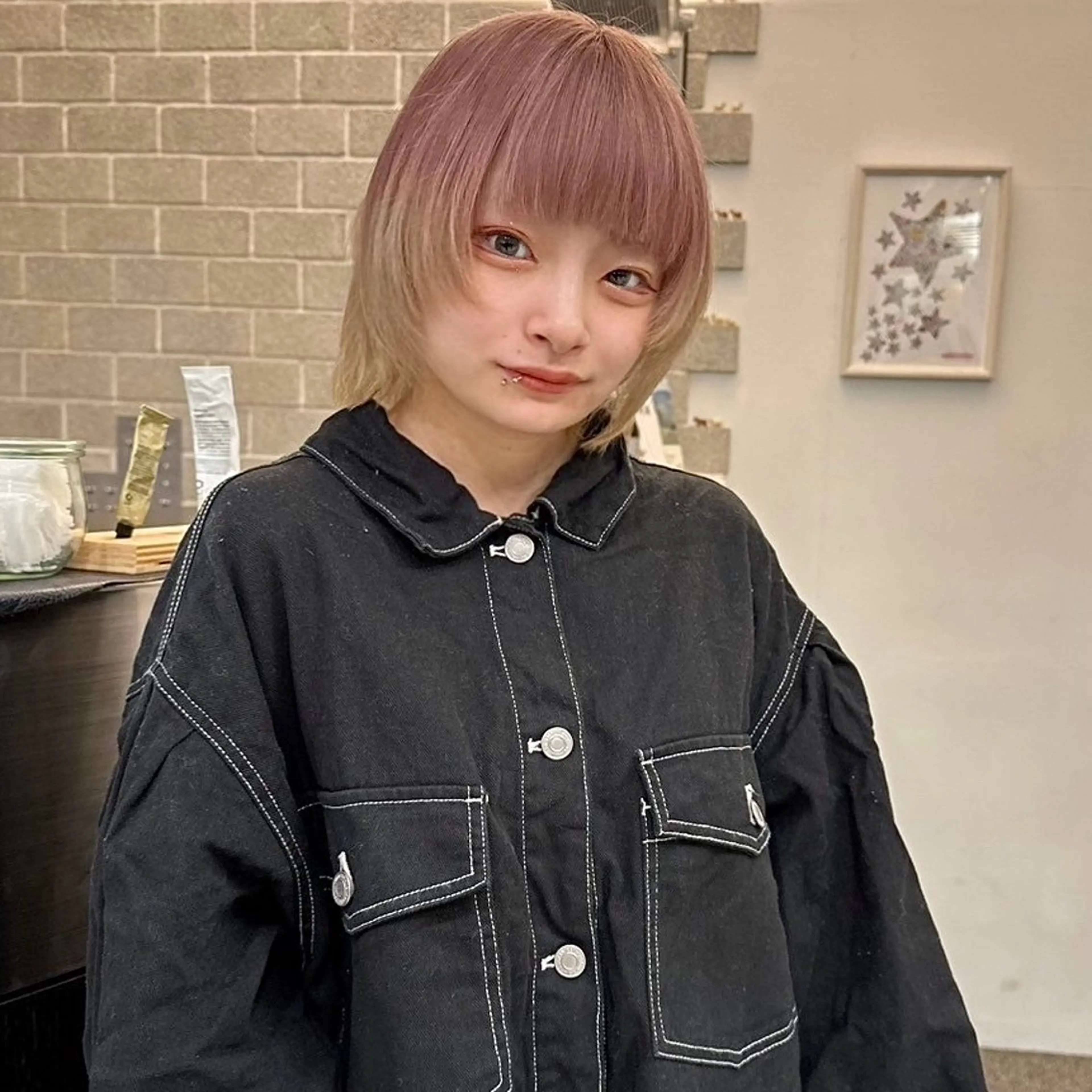 ショート カラー ピンクカラー mellow所属・顔周りデザイン/ ハイトーン/多田悠馬のヘアスタイル