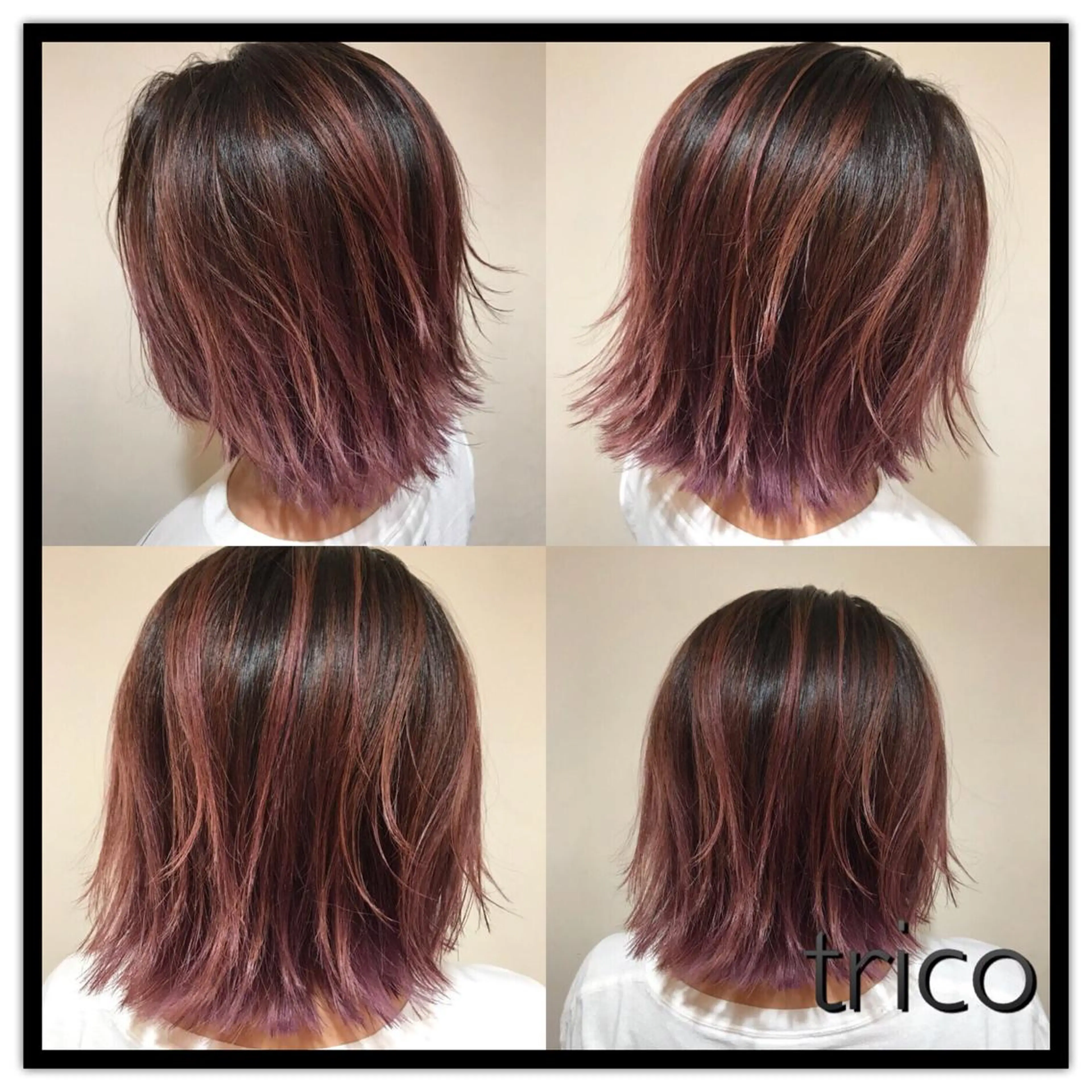 ミディアム カラー グラデーションカラー ピンクカラー バイオレットカラー 似合わせ/ブリーチ カラー.岡田友仁のヘアスタイル