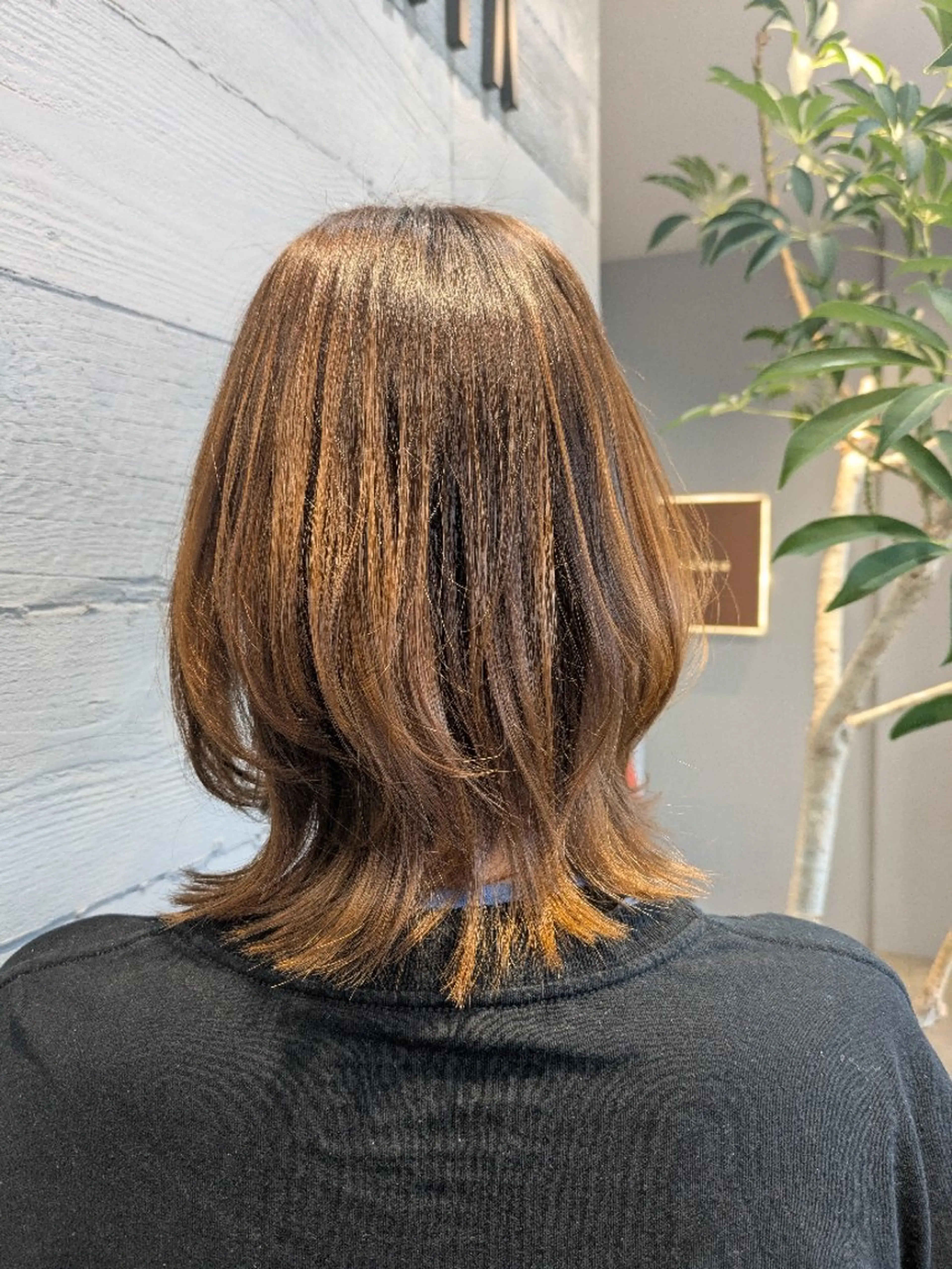 ミディアム ボブレイヤー ボブ レイヤーカット 山田 愛/川中島/縮毛矯正のヘアスタイル