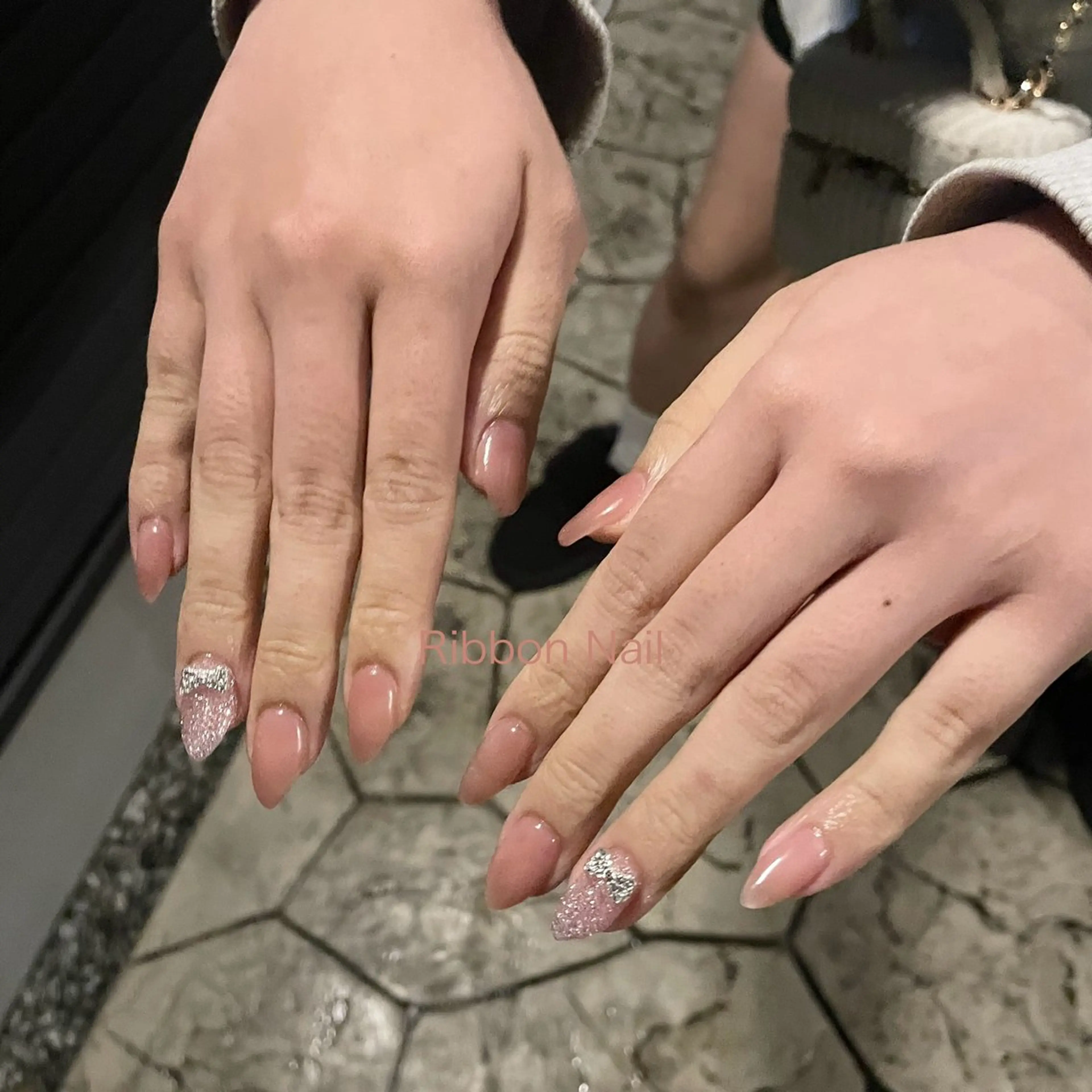 ネイル 長さ出し ピンク Nail Ambra 天王寺店所属・Nail Ambra fusaのネイルデザイン