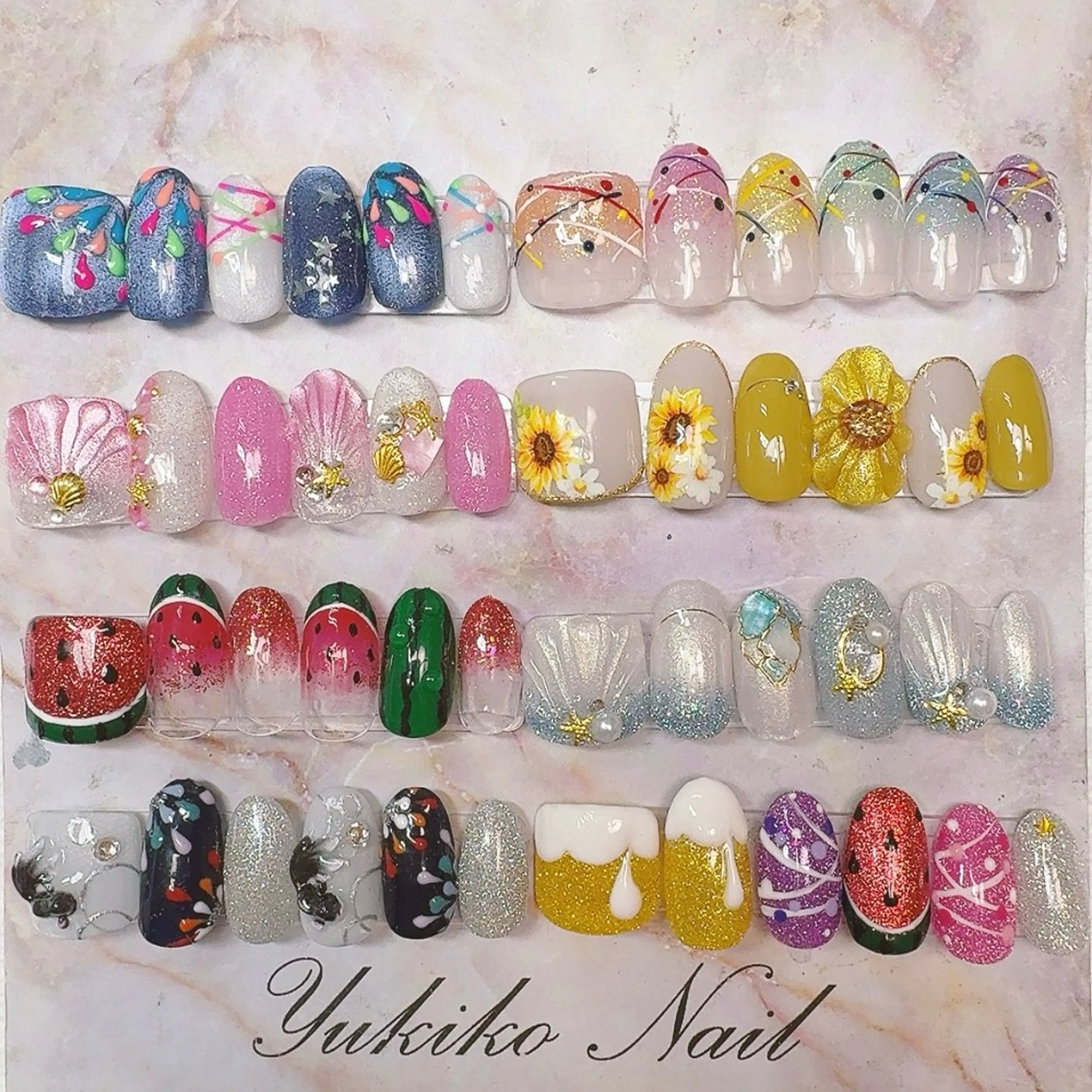 ネイル ジェルネイル ハードジェル パラジェル スカルプネイル ユキコ ネイルのネイルデザイン