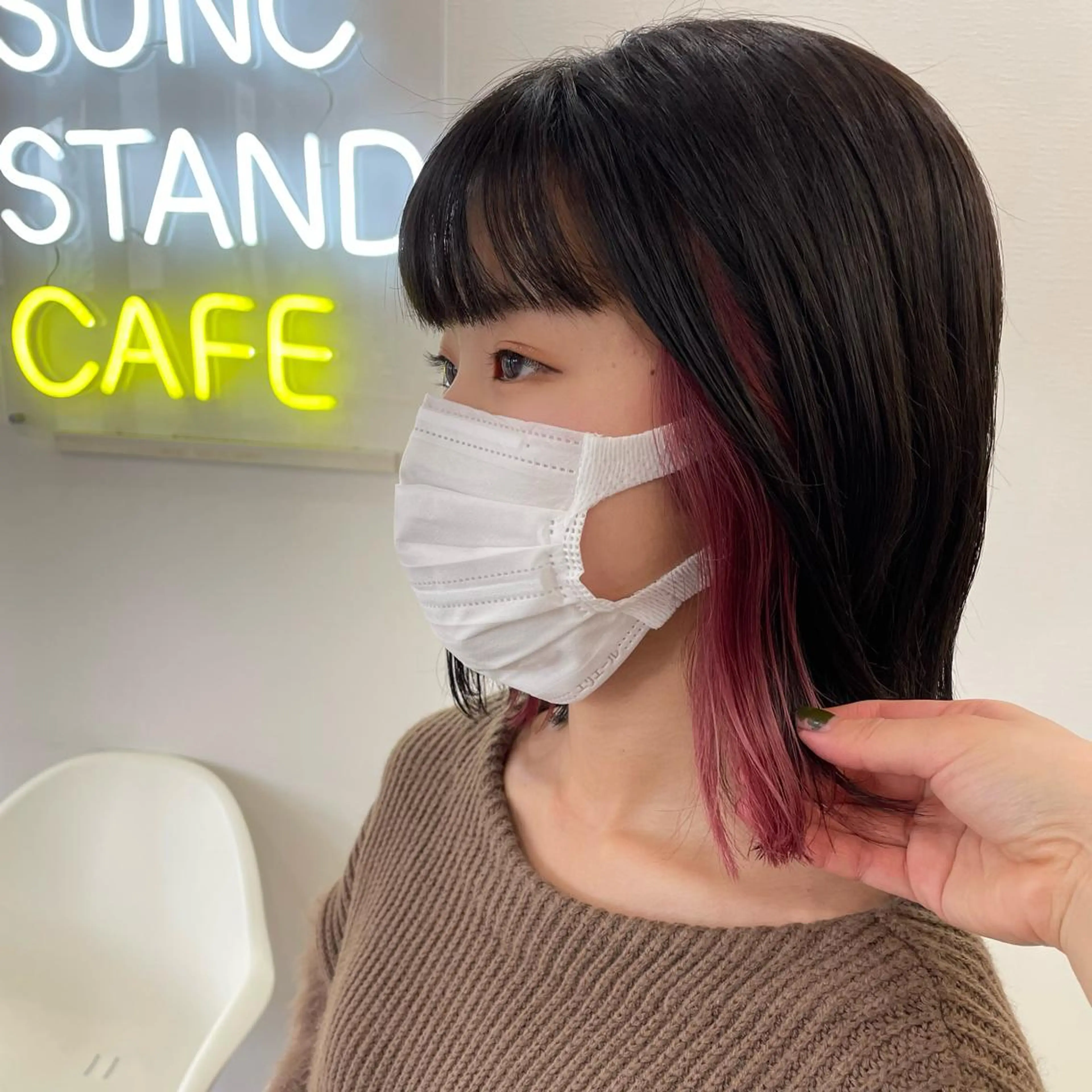 ミディアム カット ヘアカラー トリートメント SUNC🍀大熊 花奈絵🍀のヘアスタイル