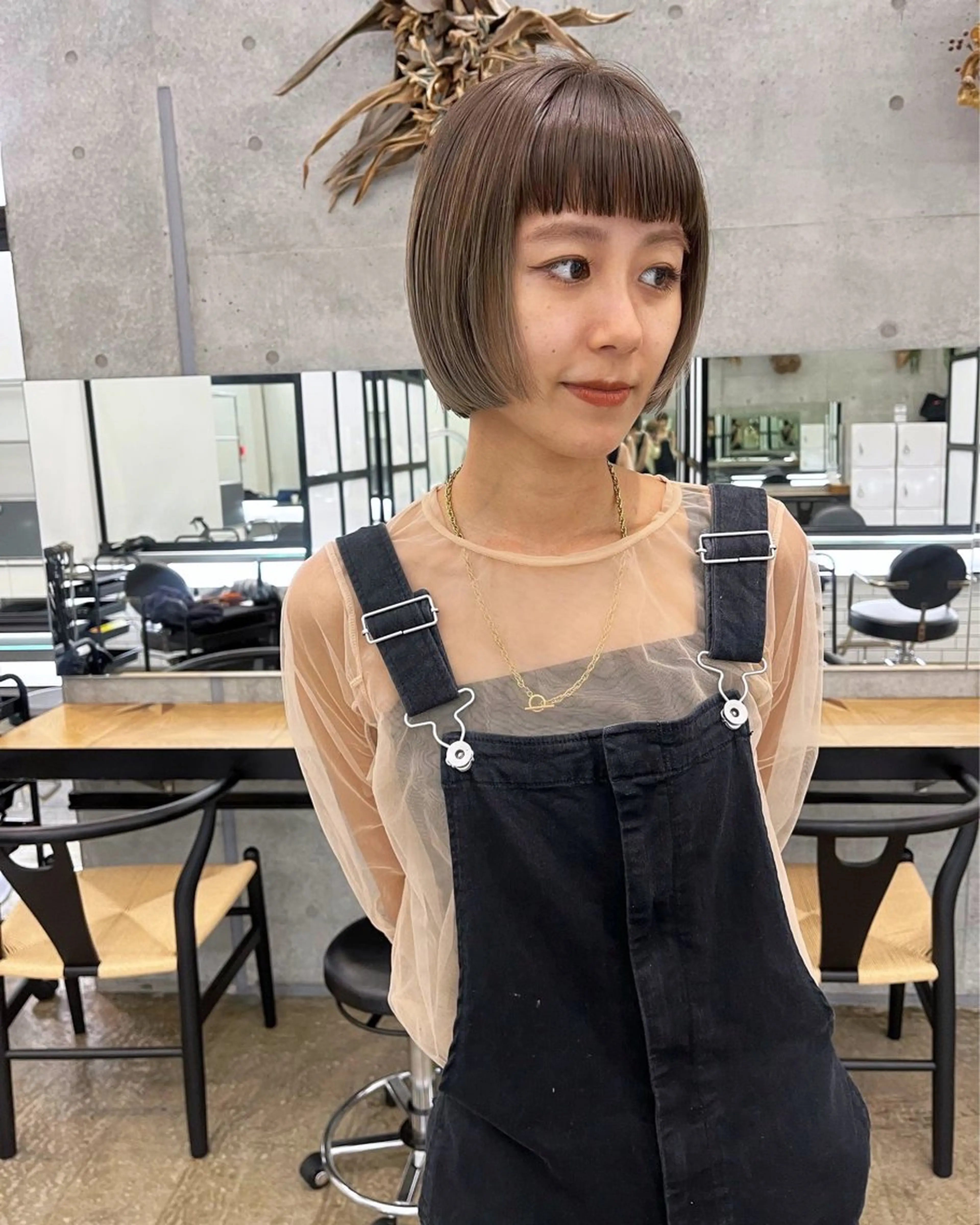 ショート カラー ベージュカラー オリーブベージュ GO TODAY SHAiRE SALON表参道Polaris店所属・暖色カラー/ピンク カラー/HARUKAのヘアスタイル