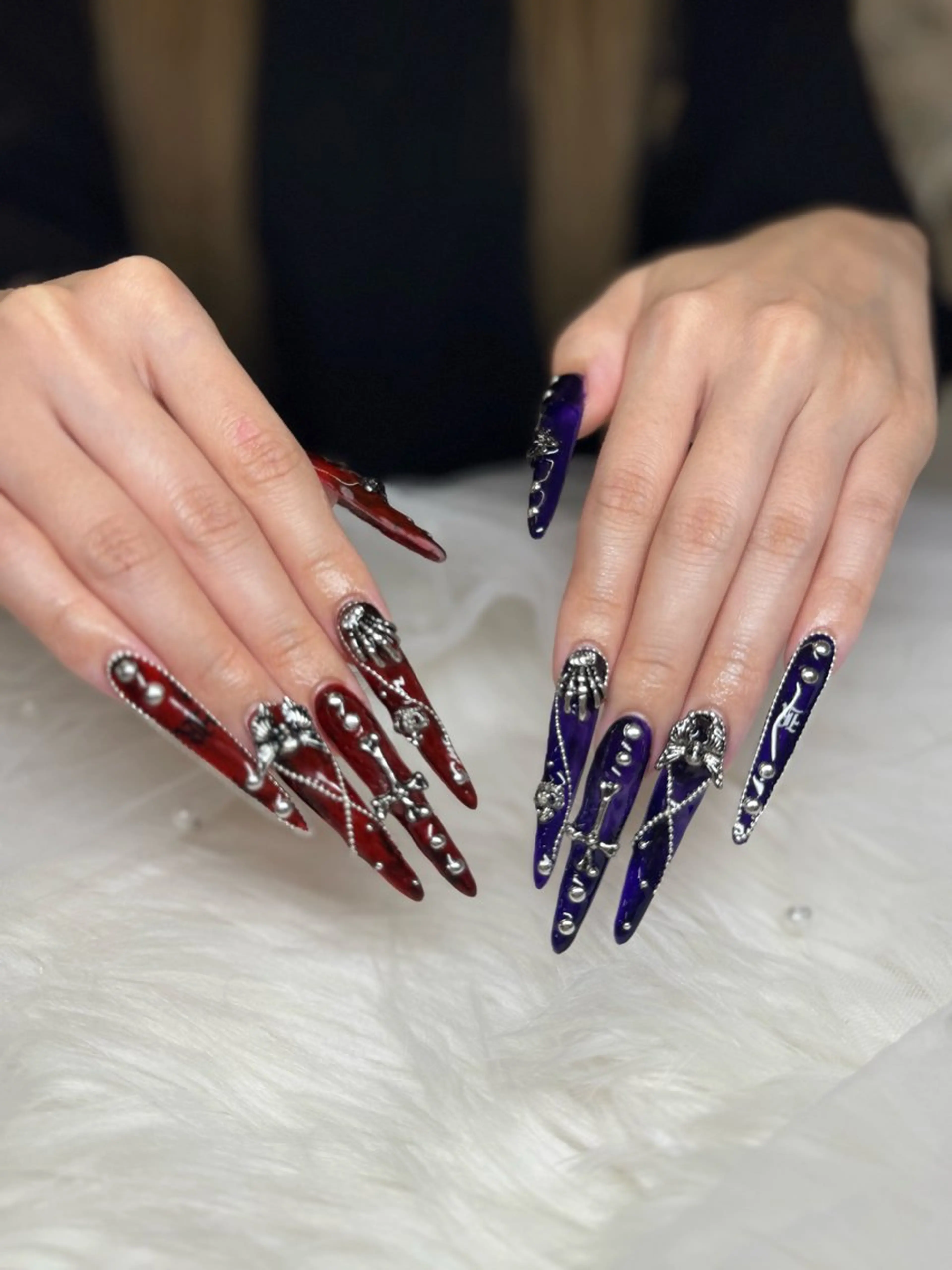 ネイル ロングネイル Nail salon LUCAS,K 《ネイルサロンルーカス》千葉中央 スカルプ所属・LUCAS 千葉 AOI💅🏾💕のネイルデザイン