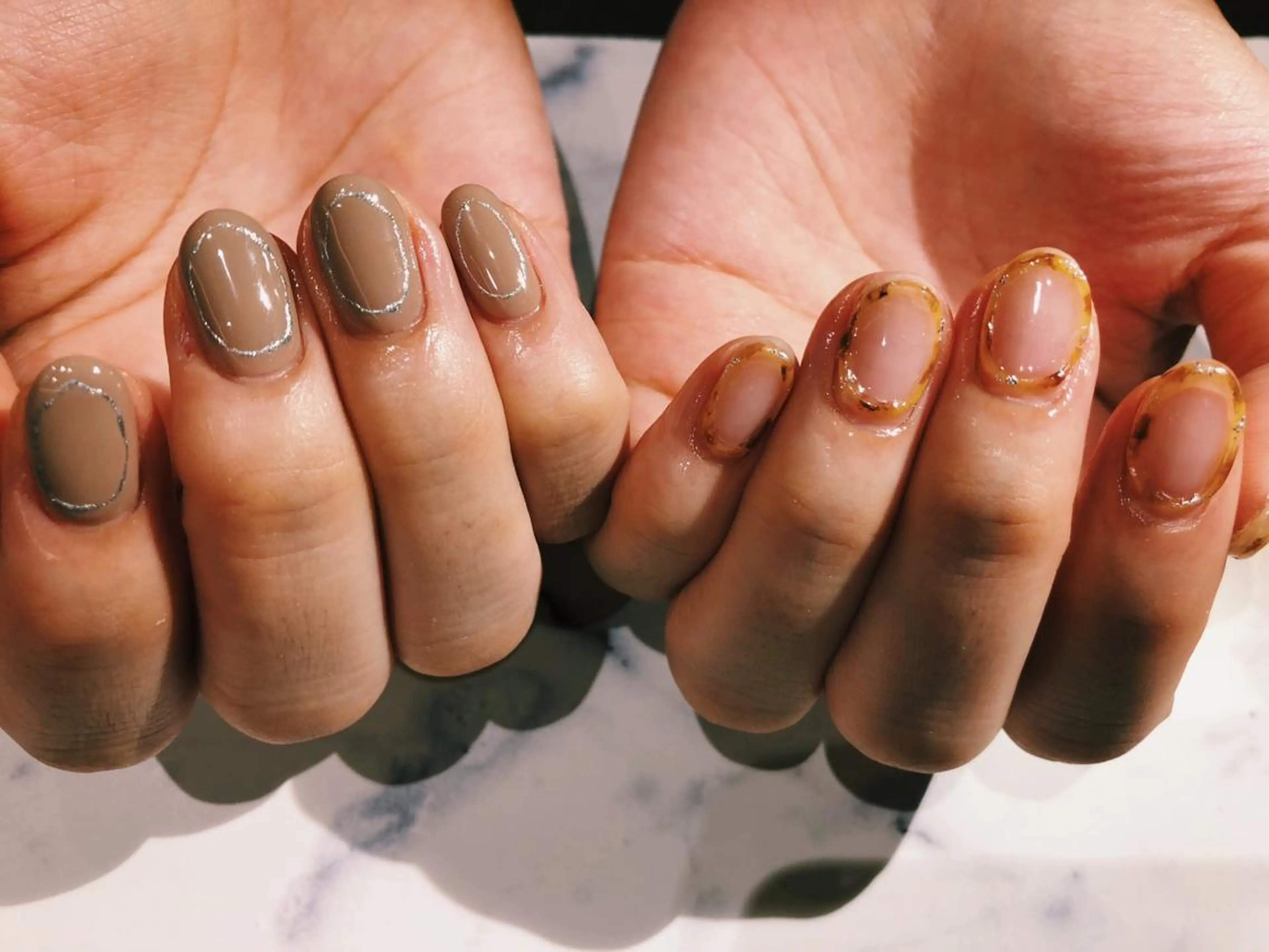 ショート カラー ネイル マツエク・マツパ ハンドネイル illum hicariのネイルデザイン