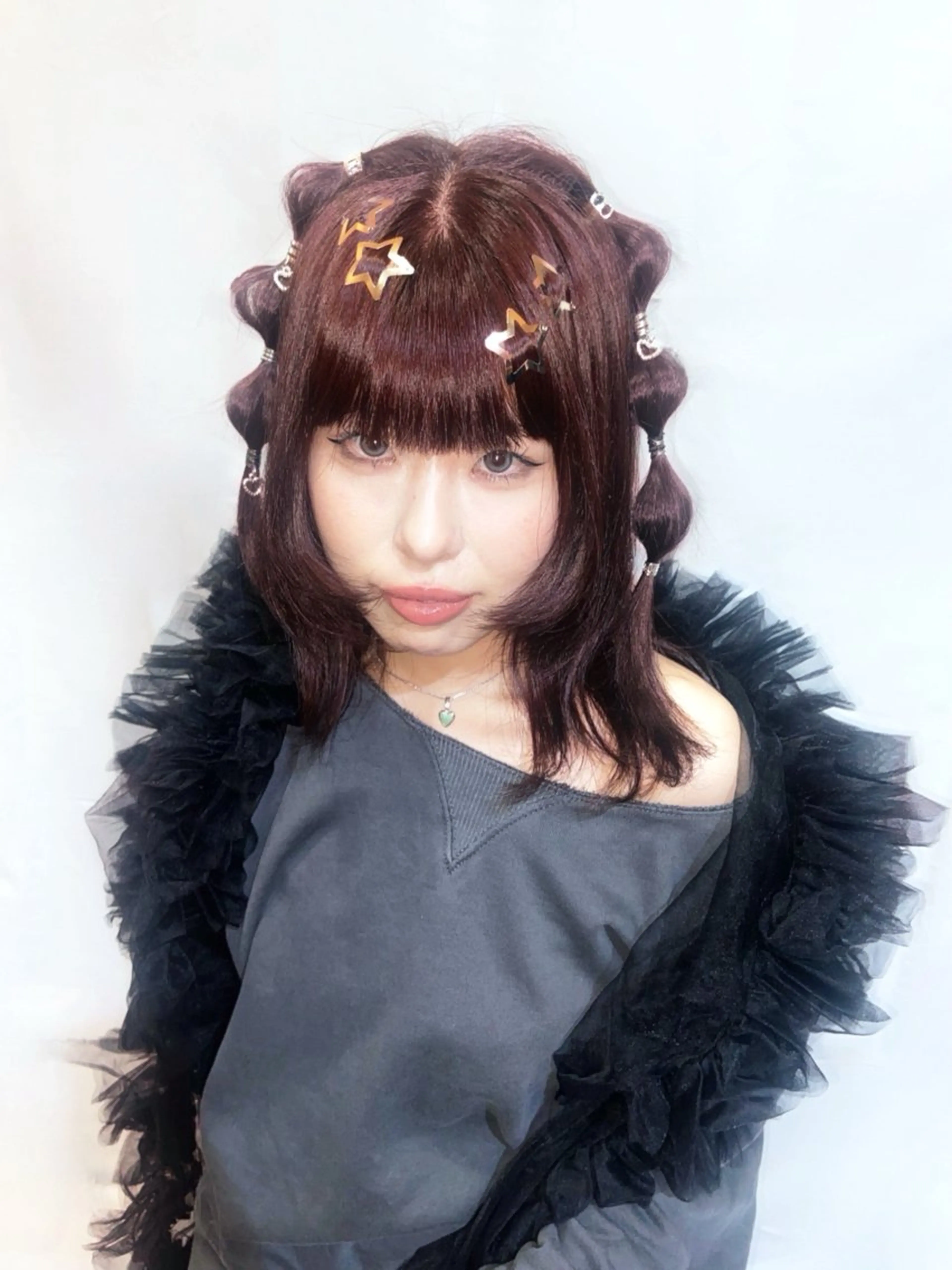 ミディアム ヘアアレンジ GATE.所属・ちあり ／梅田🎀のヘアスタイル