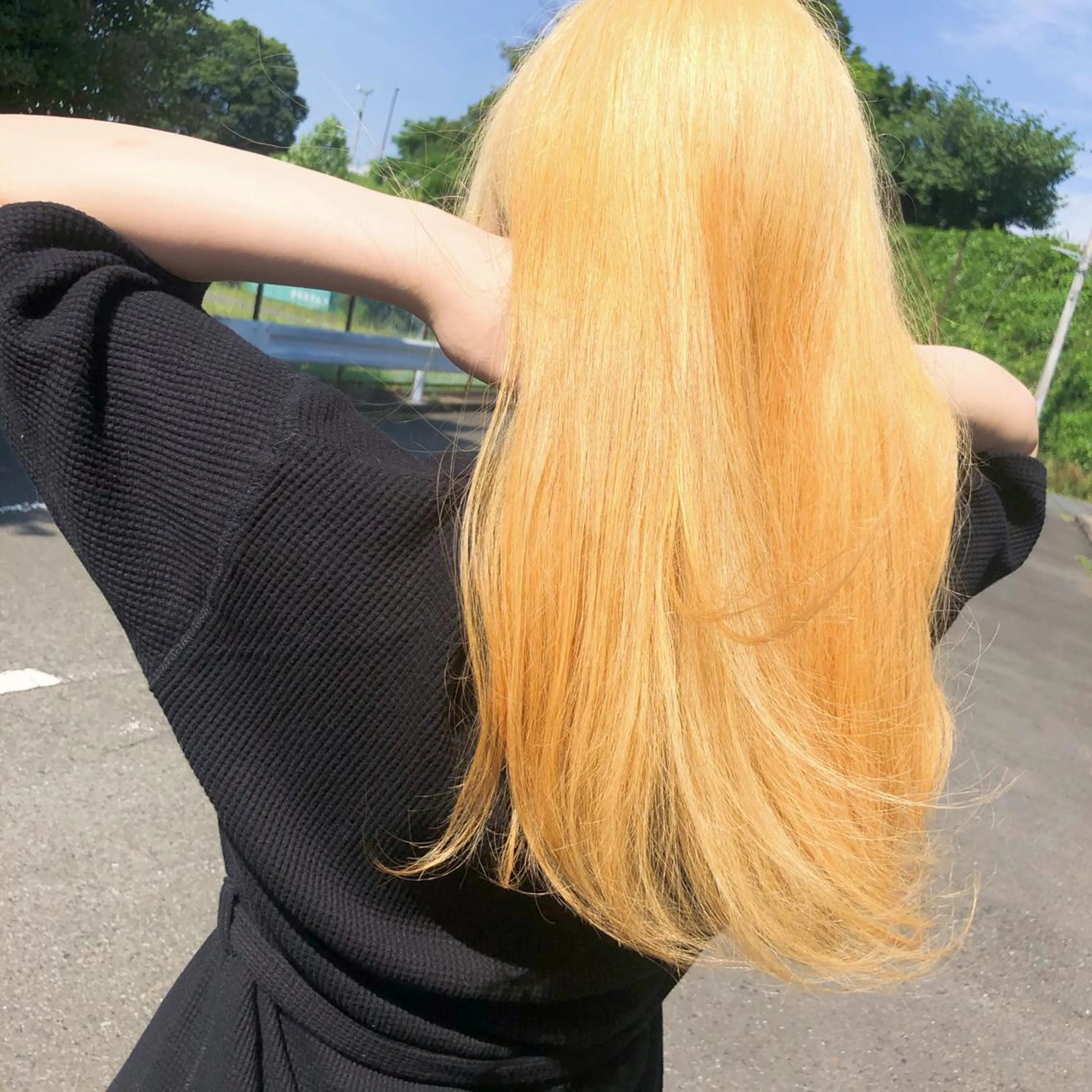 ロング カラー ヘアアレンジ ブロンド サービス満足度 No1👑植田愛夕のヘアスタイル