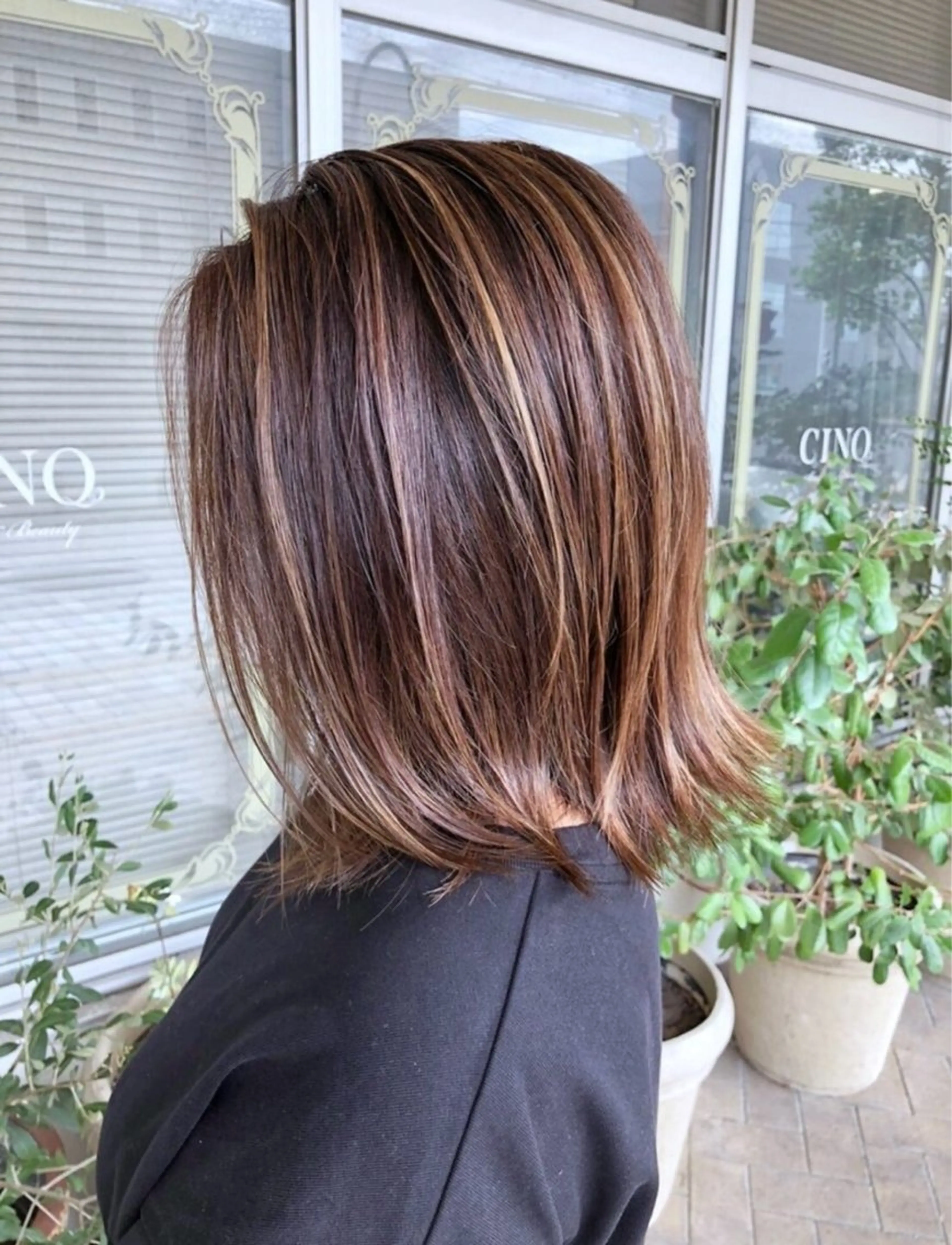 ミディアム カラー CINQドリームプラザ店所属・艶感/透明感カラー Jinのヘアスタイル