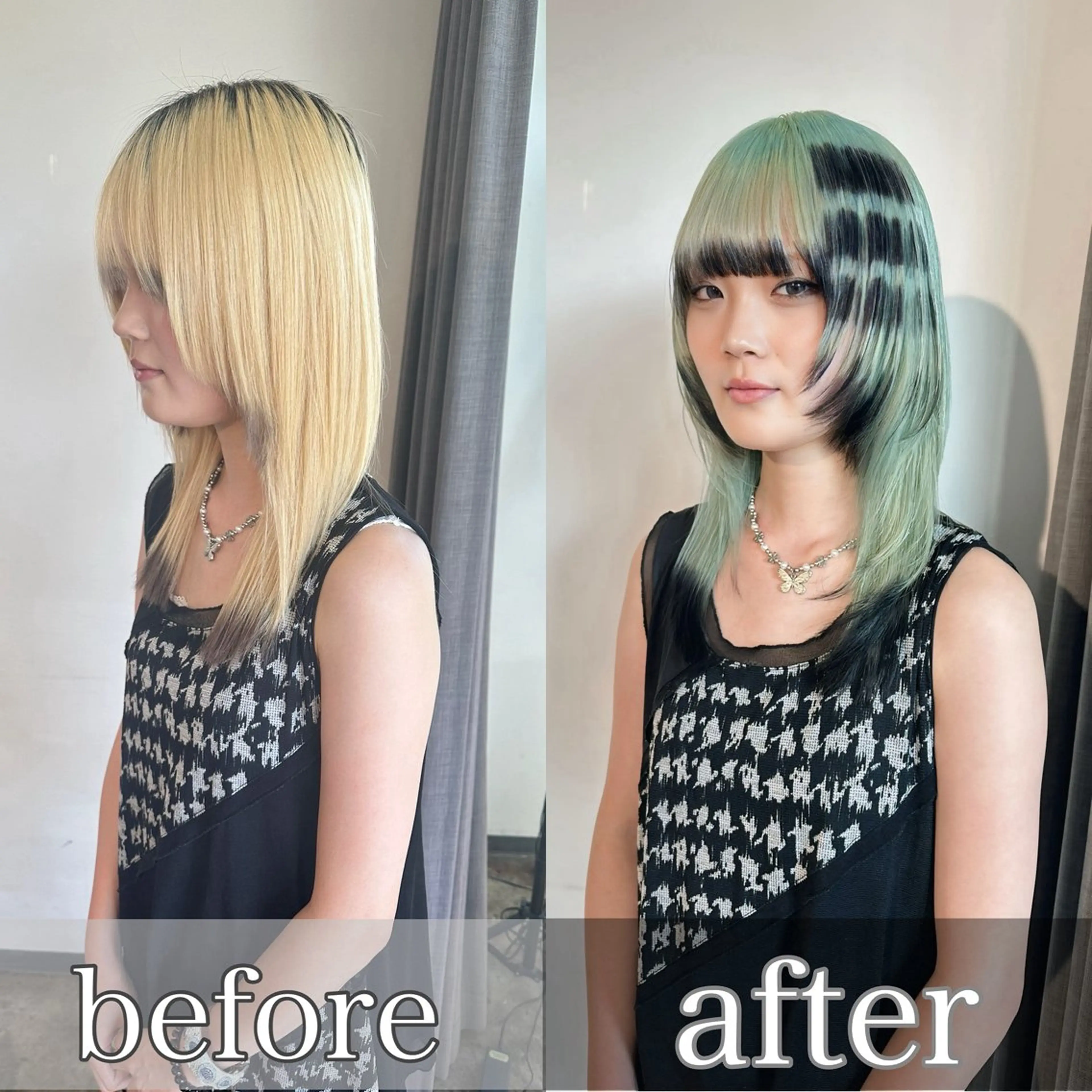 ミディアム カラー ヘアカラー トリートメント ヘアセット ✨艶ブリーチカラー ✨四ノ宮裕己のヘアスタイル