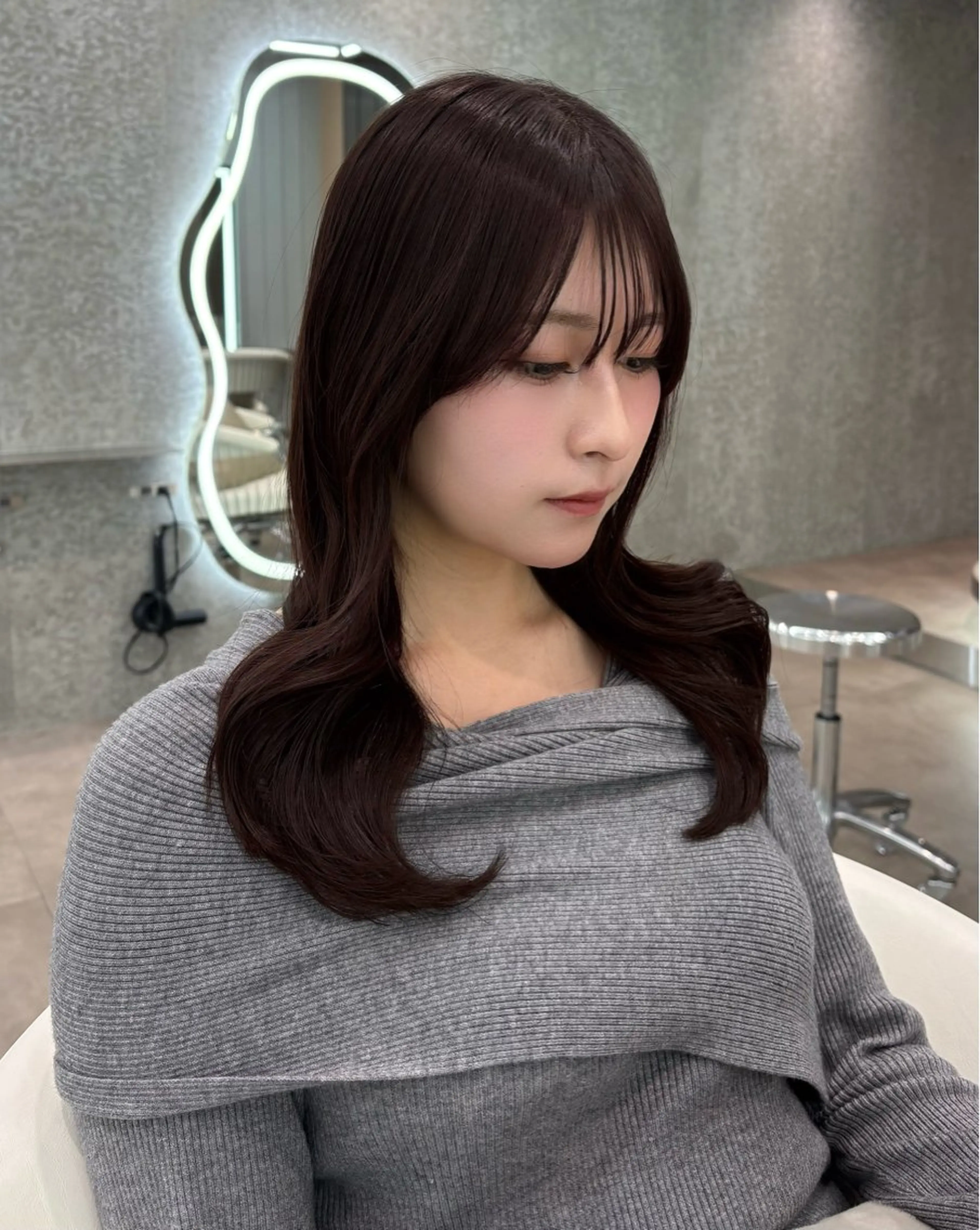 ロング ヘアアレンジ アッシュ ボブ くびれヘア 顔まわりレイヤー 顔周りカット カット トリートメント ヘアセット 大宮‎🩵縮毛矯正 髪質改善 佐藤 和のヘアスタイル