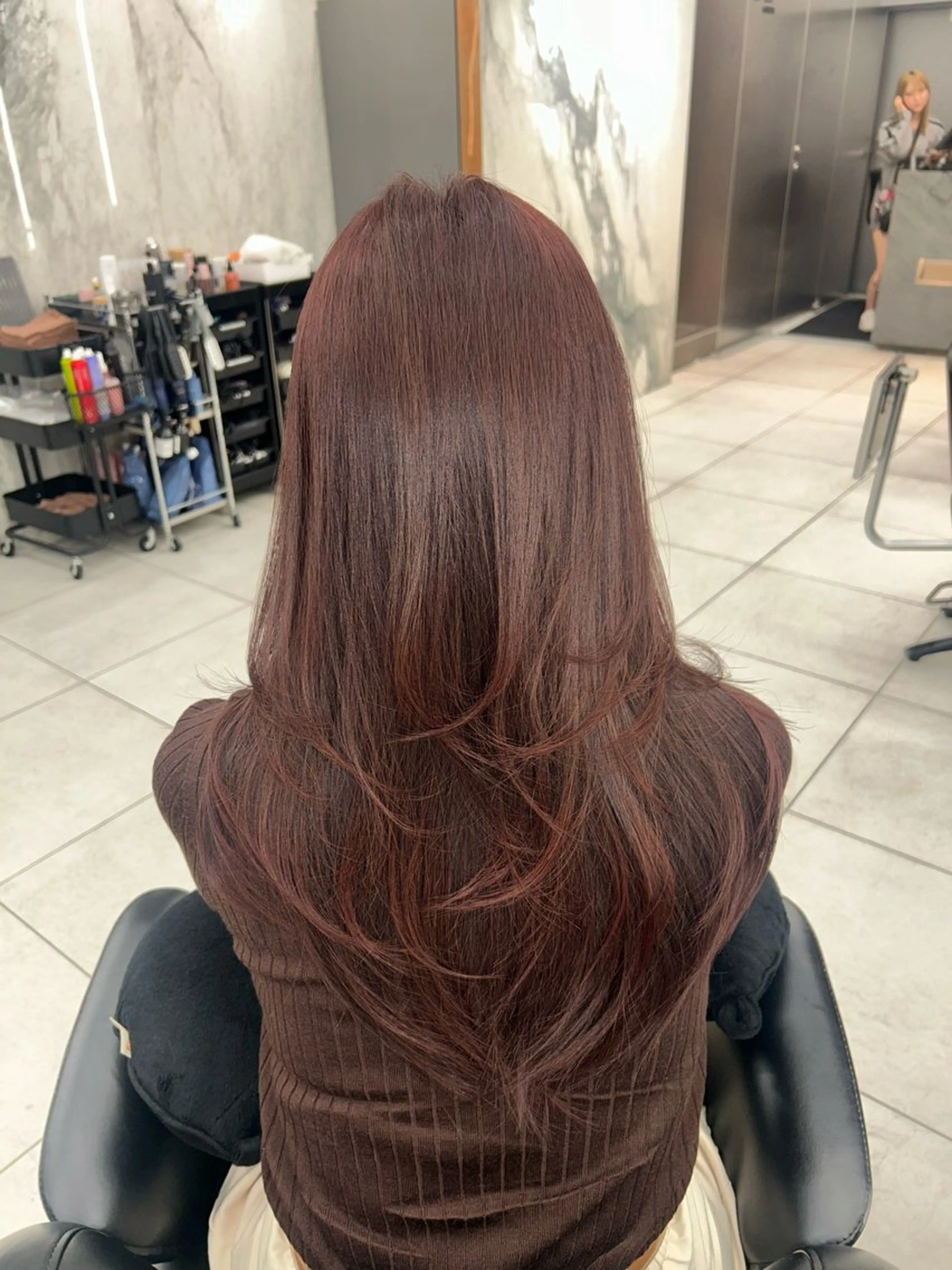 セミロング カット ヘアカラー トリートメント 銀座/韓国ヘア🤍 レイヤーAYUMIのヘアスタイル