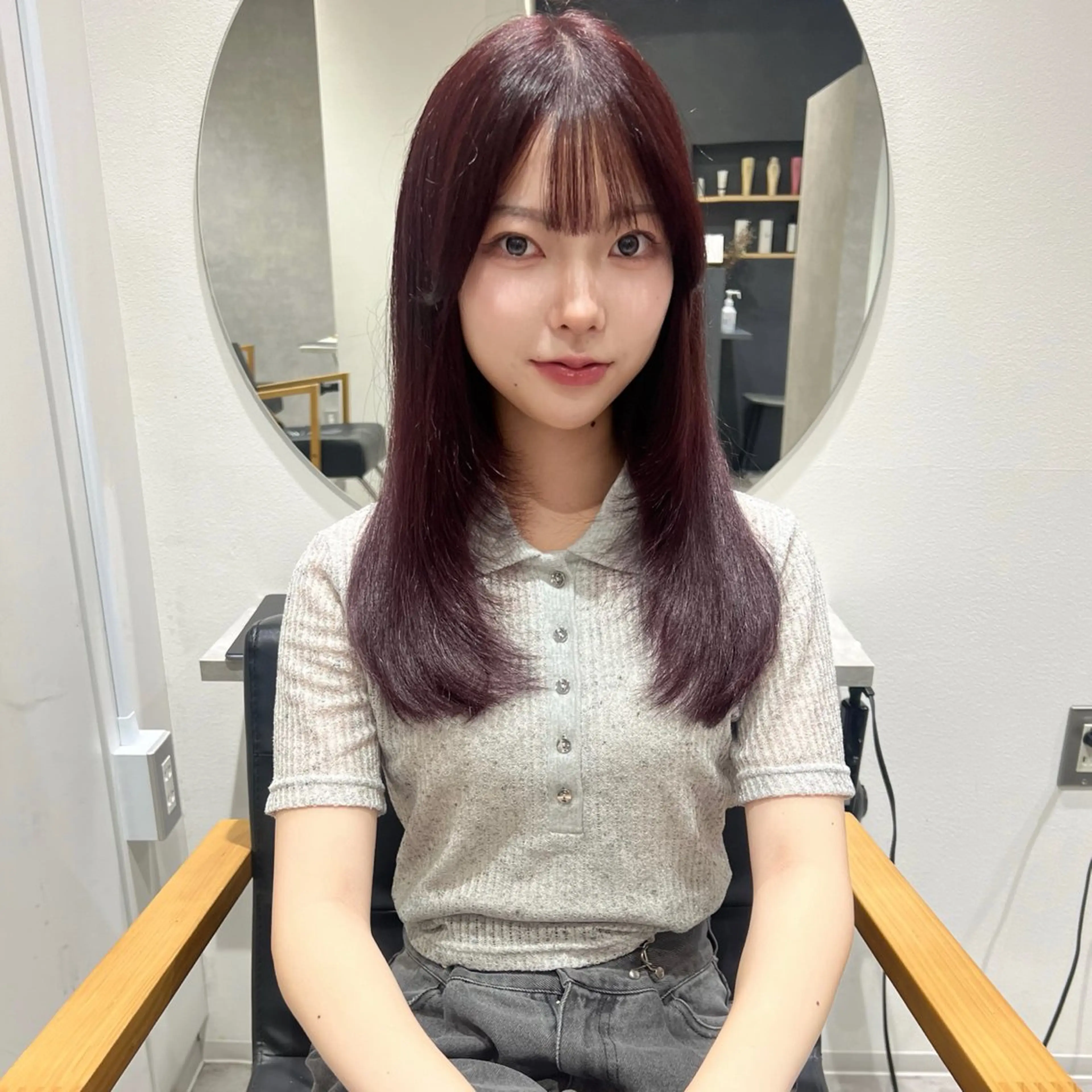 ロング レイヤーカット カット ヘアカラー AI TOKYO S所属・mizuki 【韓国レイヤー】のヘアスタイル