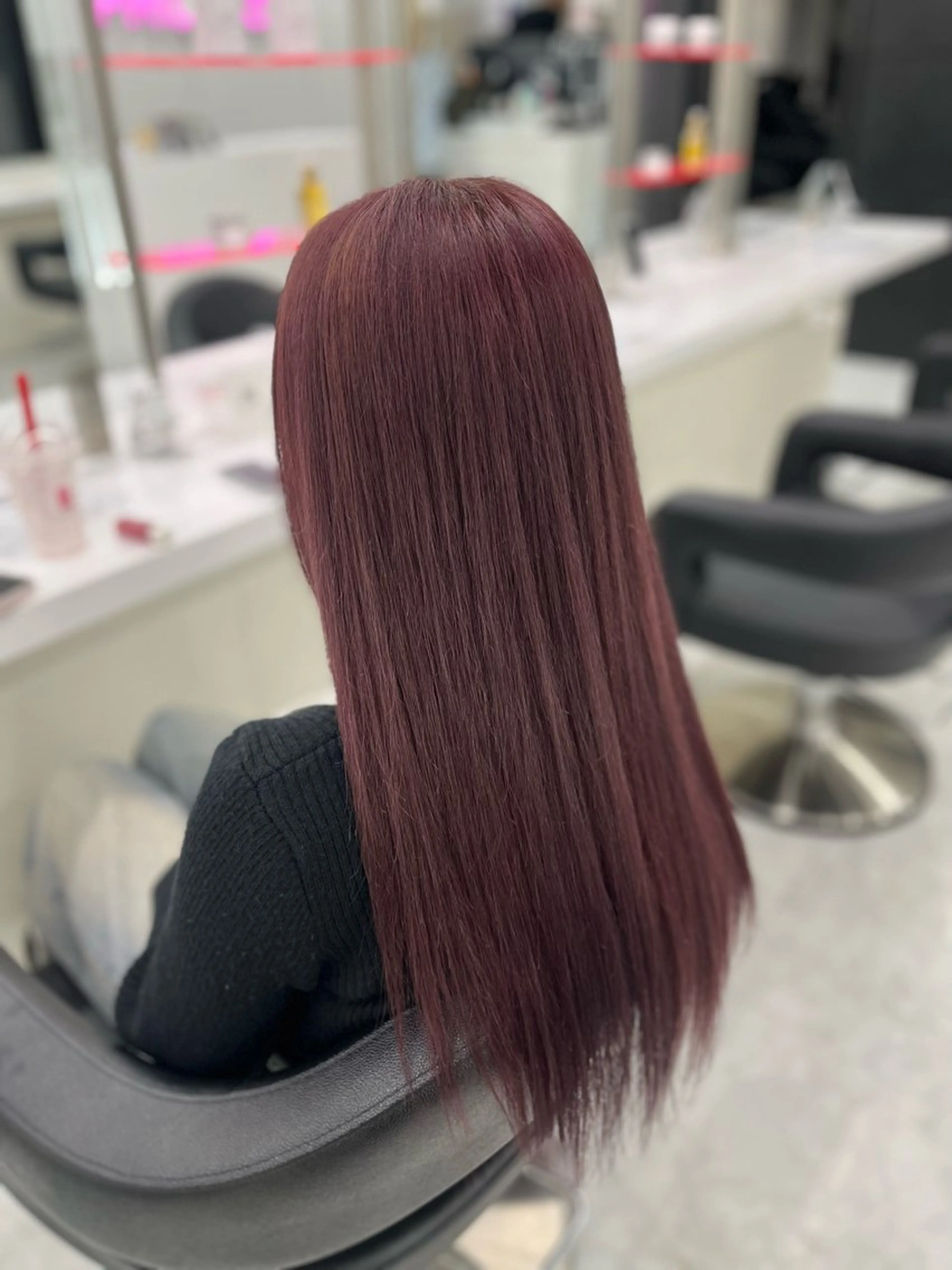 ロング カラー ブリーチなしで叶える 🍒モテ暖色🎀🪽のヘアスタイル