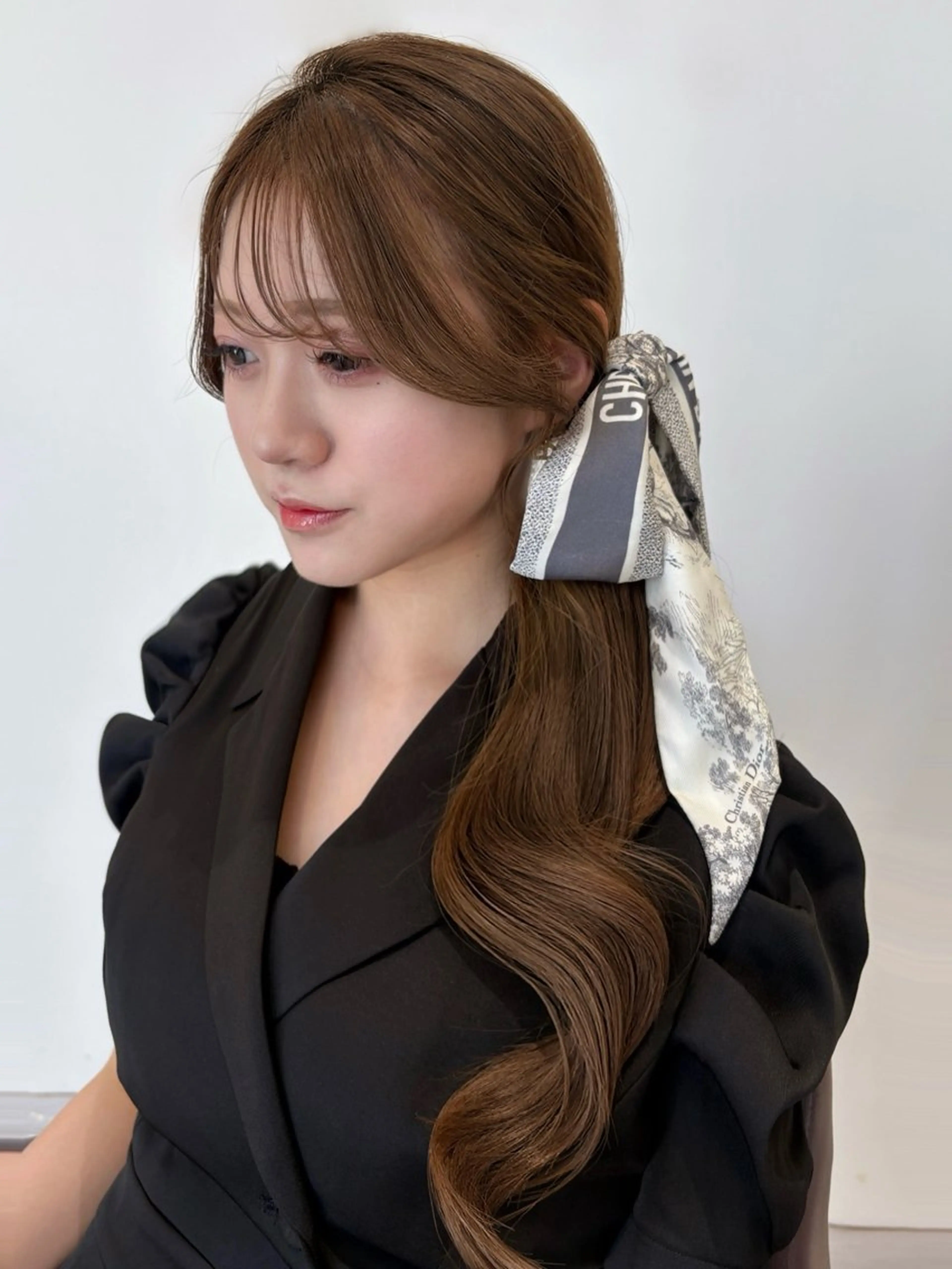 ロング カラー ヘアカラー 銀座♡透明感カラー/ 顔周りカットFukaのヘアスタイル