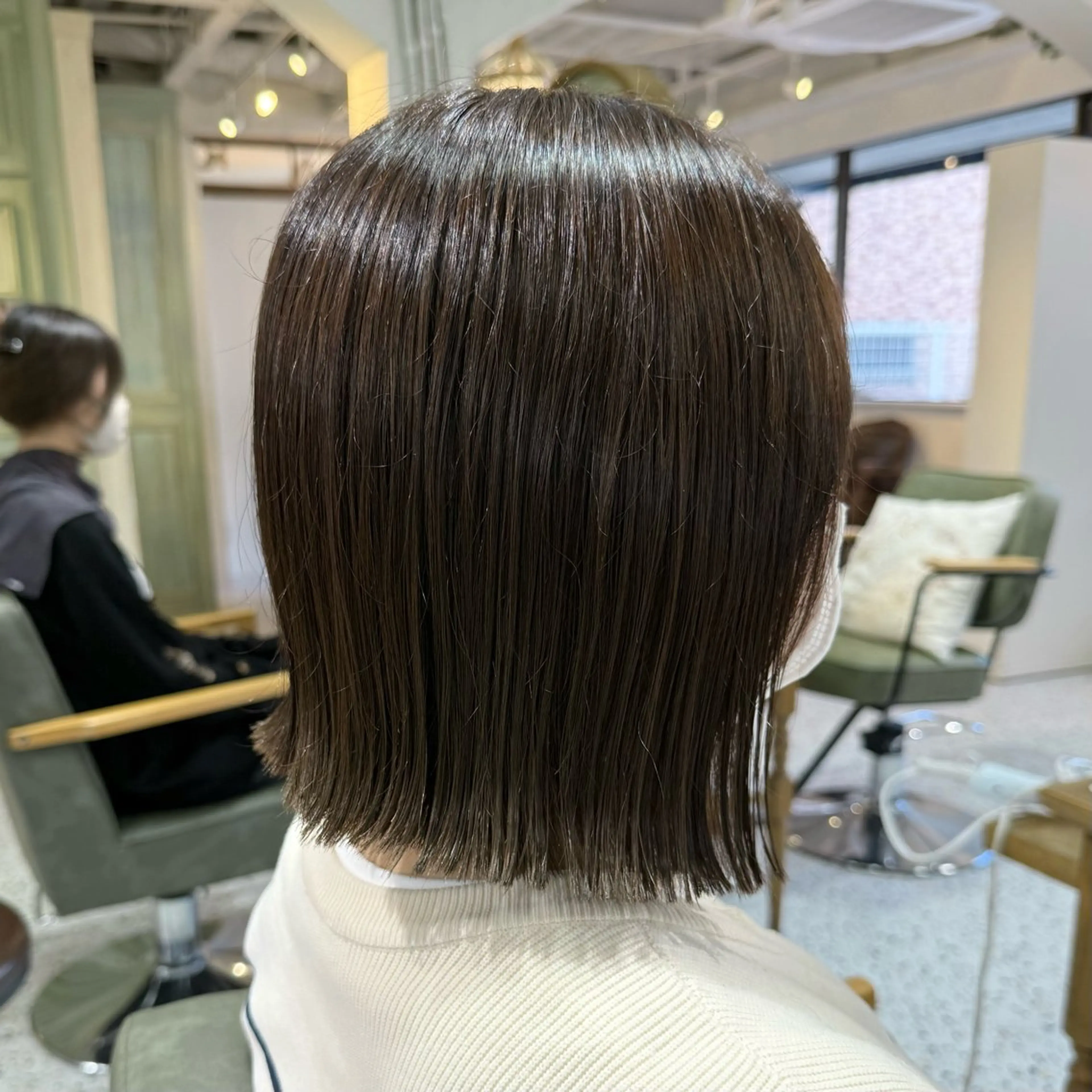 ミディアム カラー グレージュ オリーブグレージュ オリーブグレー ボブ 似合わせカット カット ヘアカラー トリートメント 似合わせボブ🎀🫧 千葉 優希のヘアスタイル