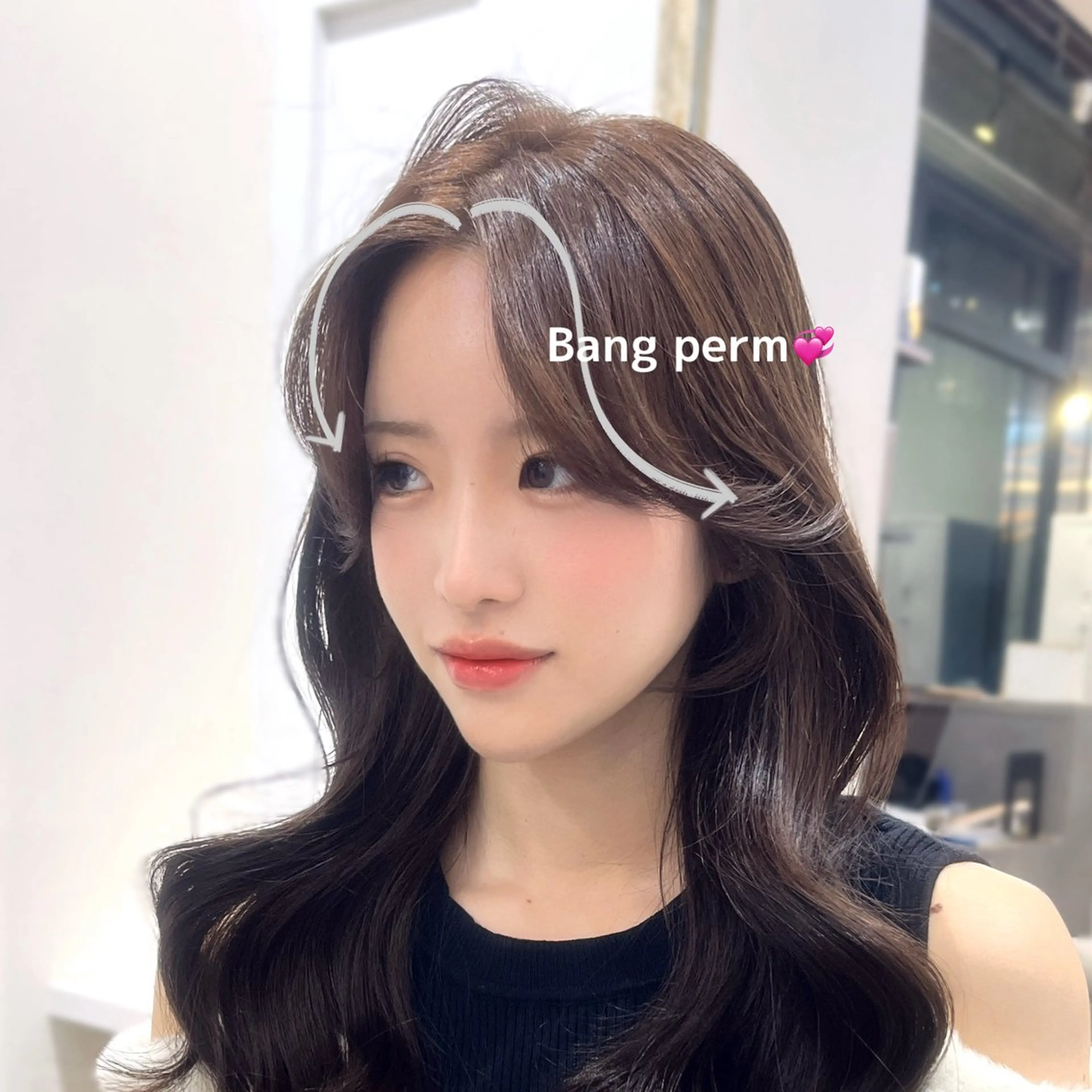 コテいらず✨️立ち上げand流れる前髪パーマ🆕💞の写真