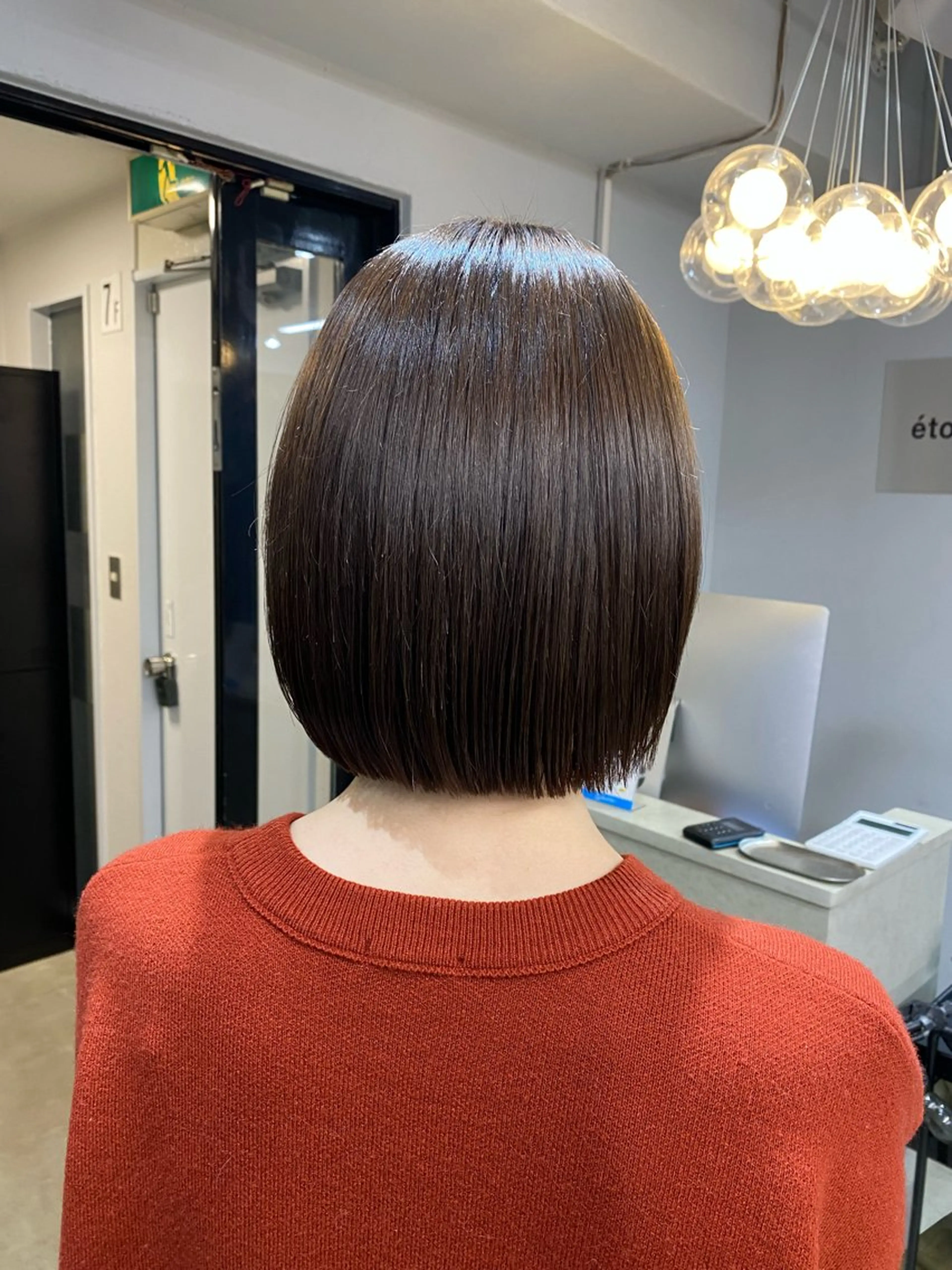 ミディアム カラー ボブ カット ヘアカラー トリートメント レイヤー×髪質改善✨ 渋谷/佐藤侑哉のヘアスタイル
