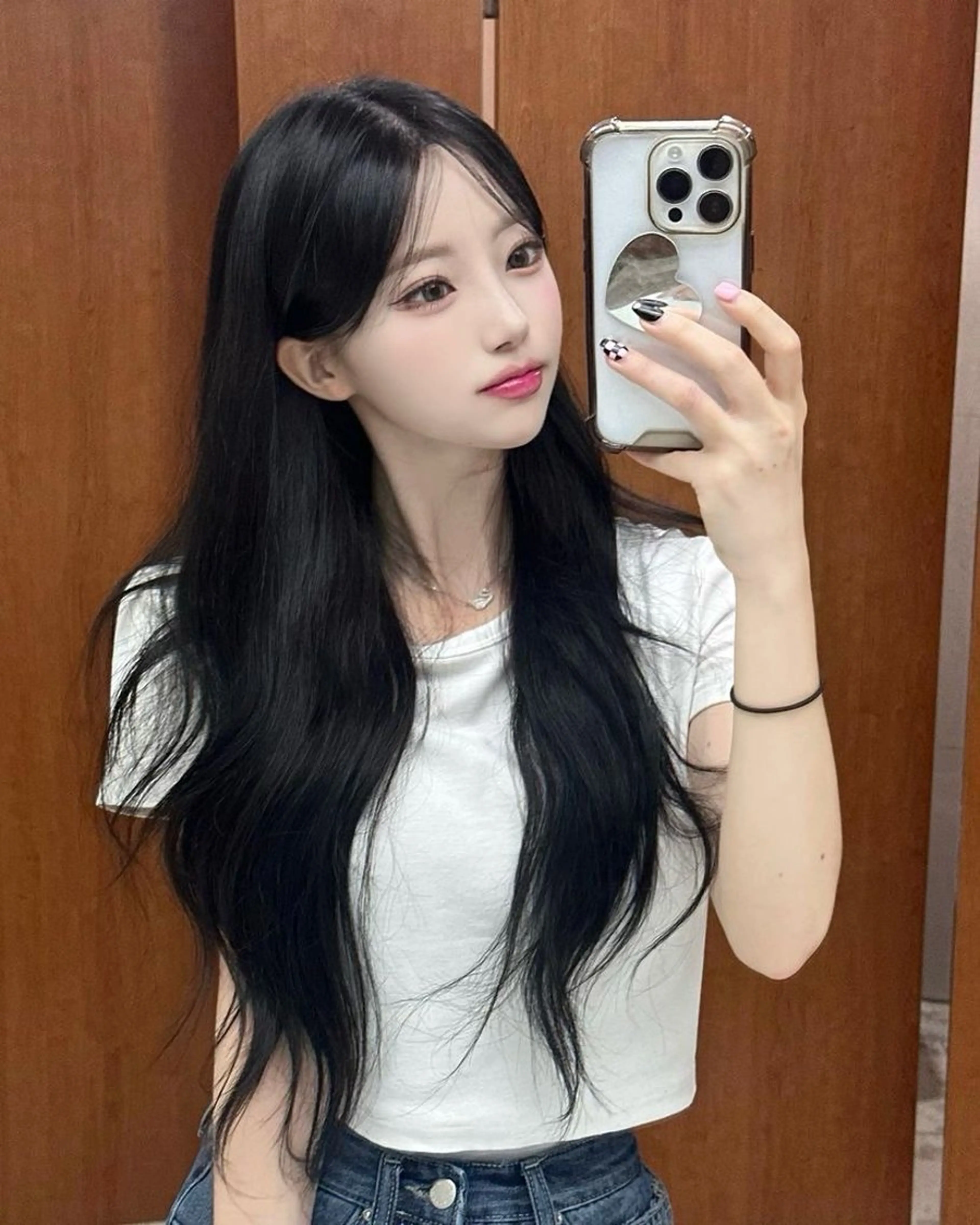 ロング カラー 【直前割】透ける艶髪 ♡ストレートのヘアスタイル