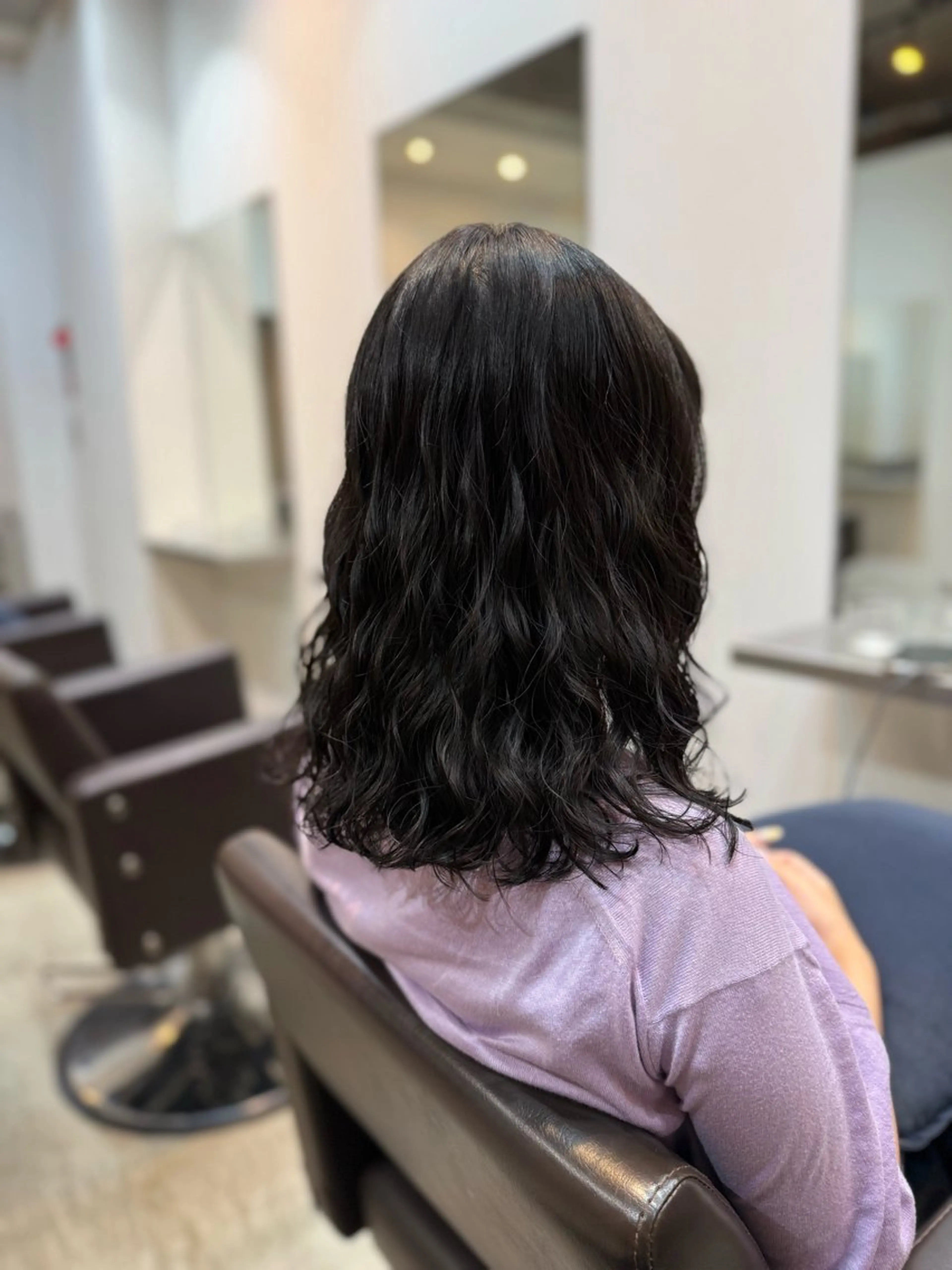 ミディアム デジタルパーマ ウェーブパーマ/神野のヘアスタイル