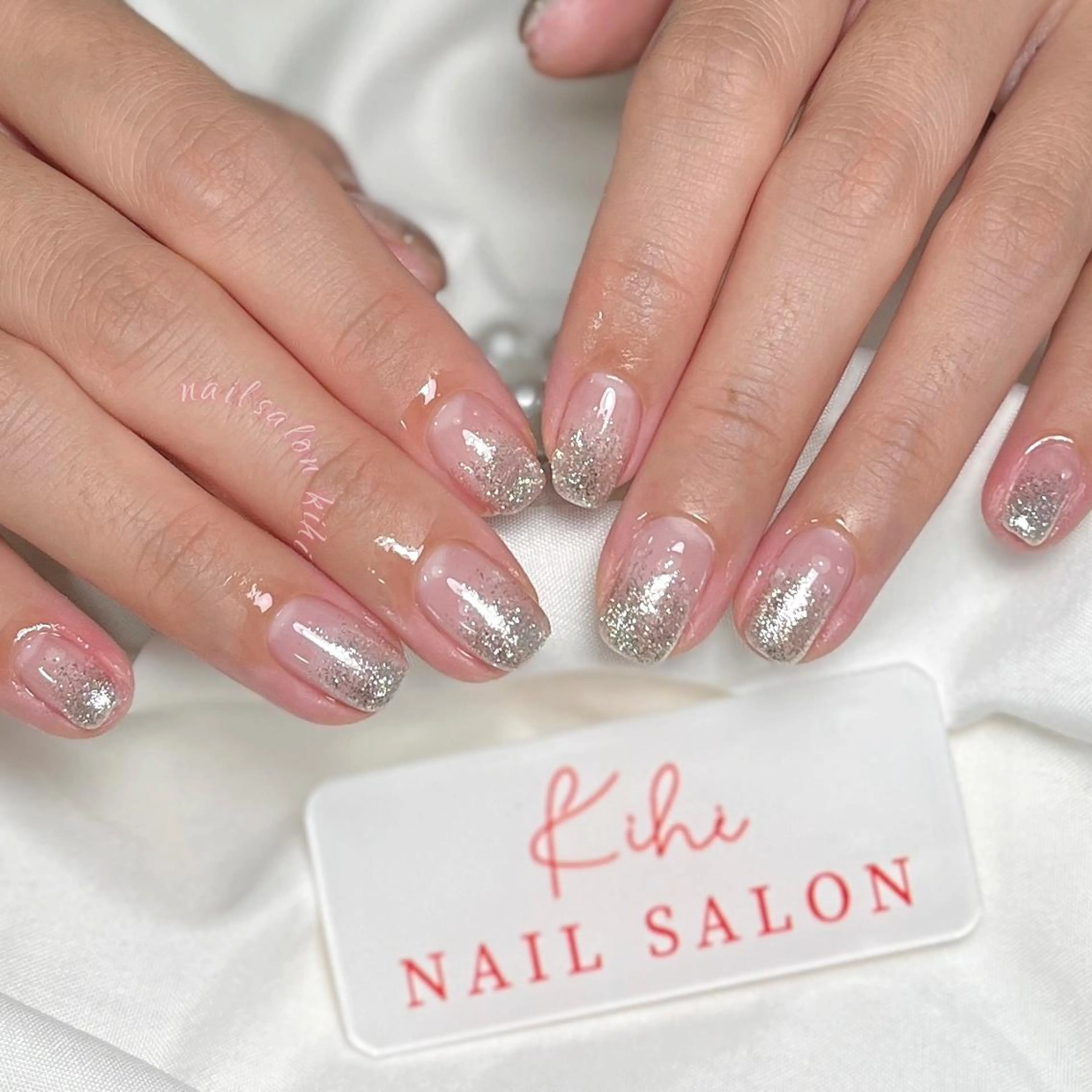 ネイル ハンドネイル ユリ🎀長さだし/ パラジェル/持ち込みのネイルデザイン