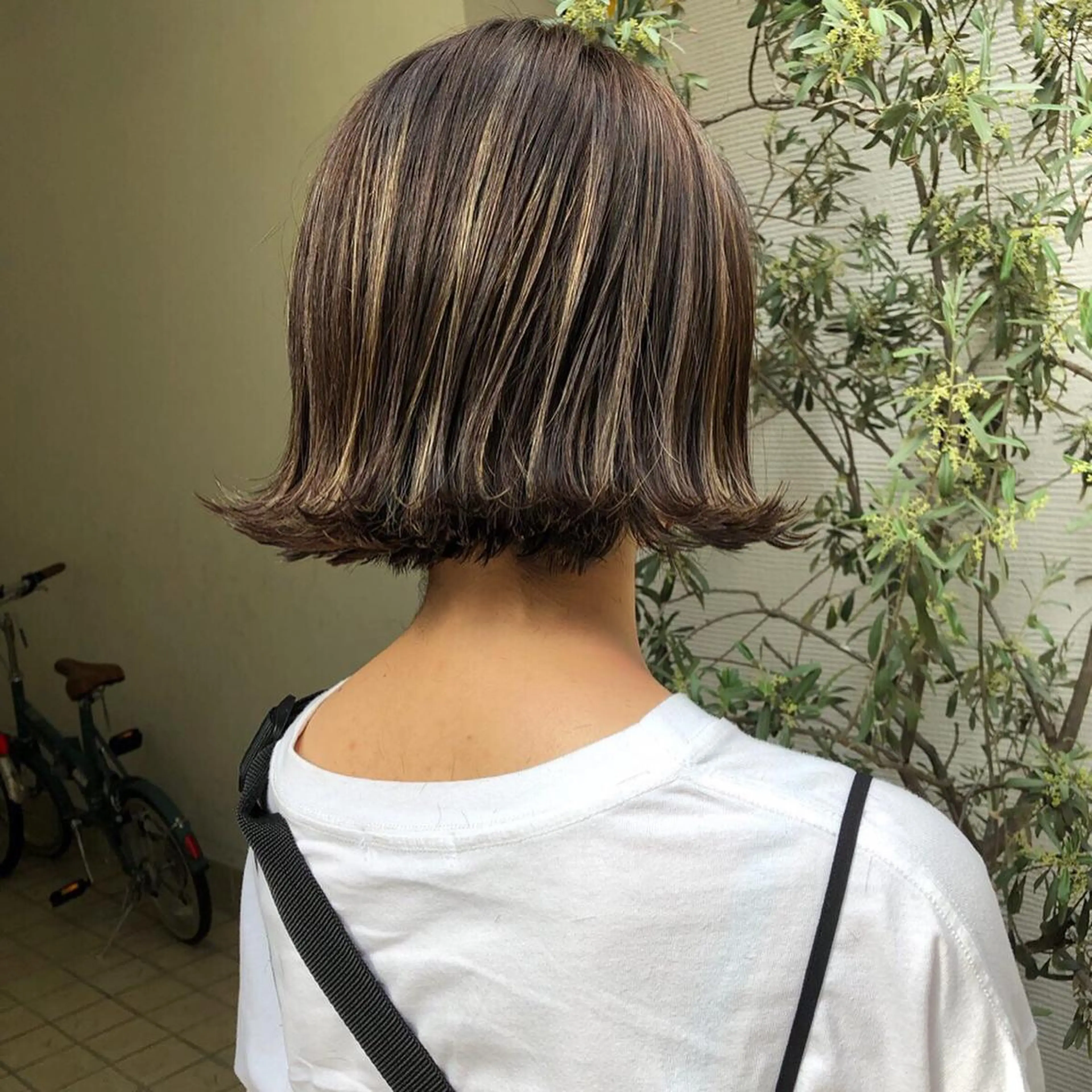 ショート カラー ブリーチ 透明感カラー ハイライトカラー ハイライト Tao所属・藤川 大智のヘアスタイル