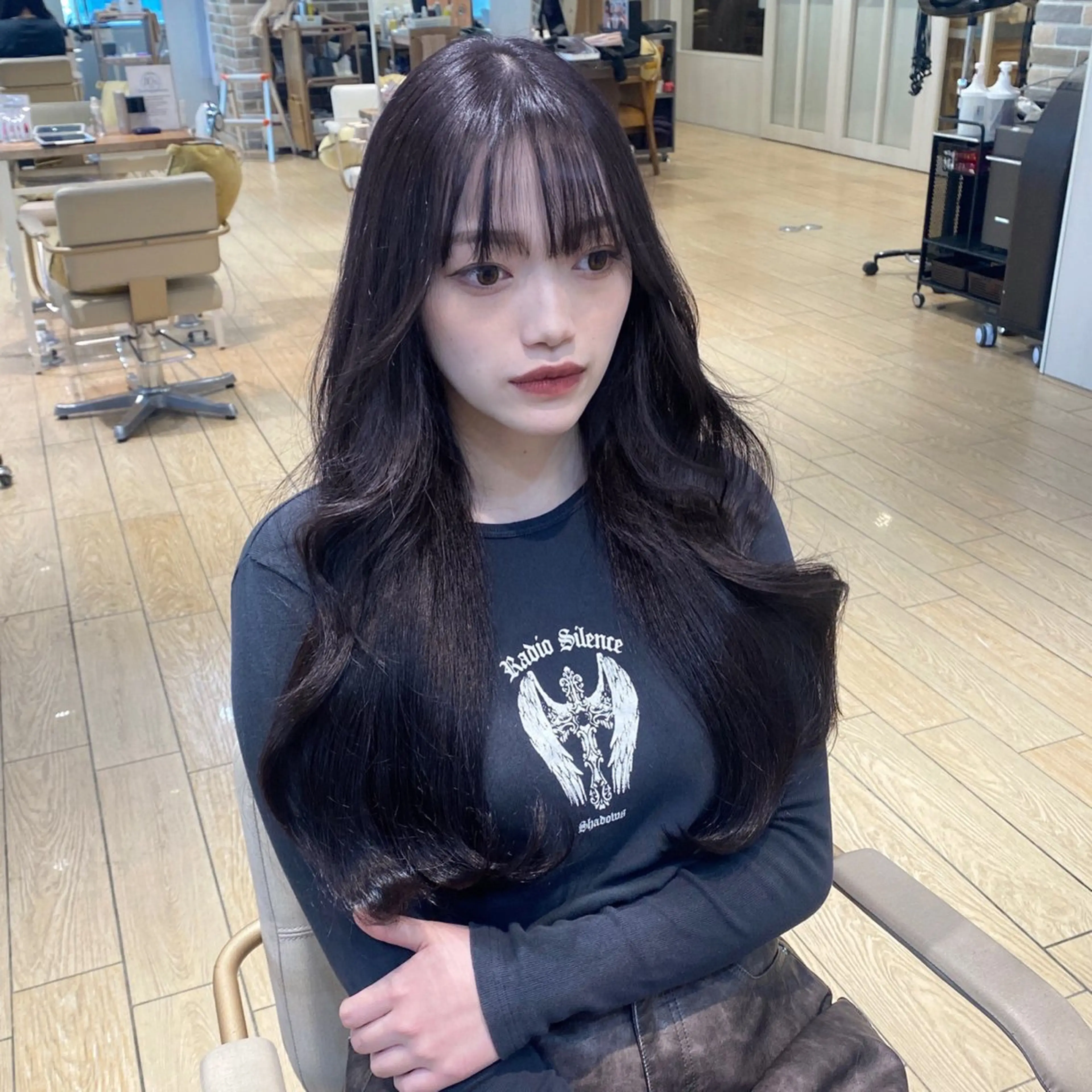 ロング カラー ヘアアレンジ ラベンダーカラー 韓国風ヘア レイヤーカット✂️/ 表参道/Amiのヘアスタイル