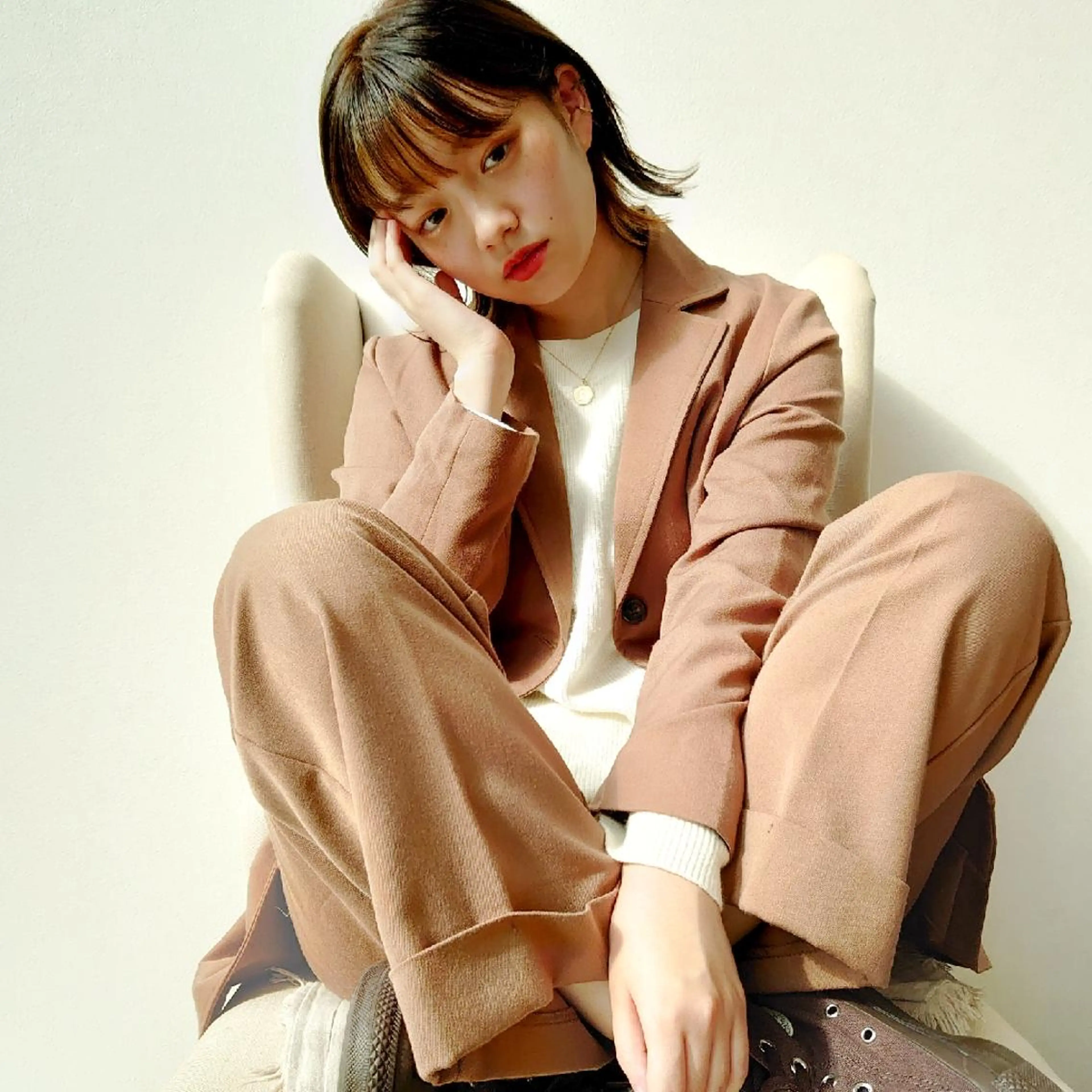 ミディアム 髪質改善/ブリーチ 田代 龍我のヘアスタイル