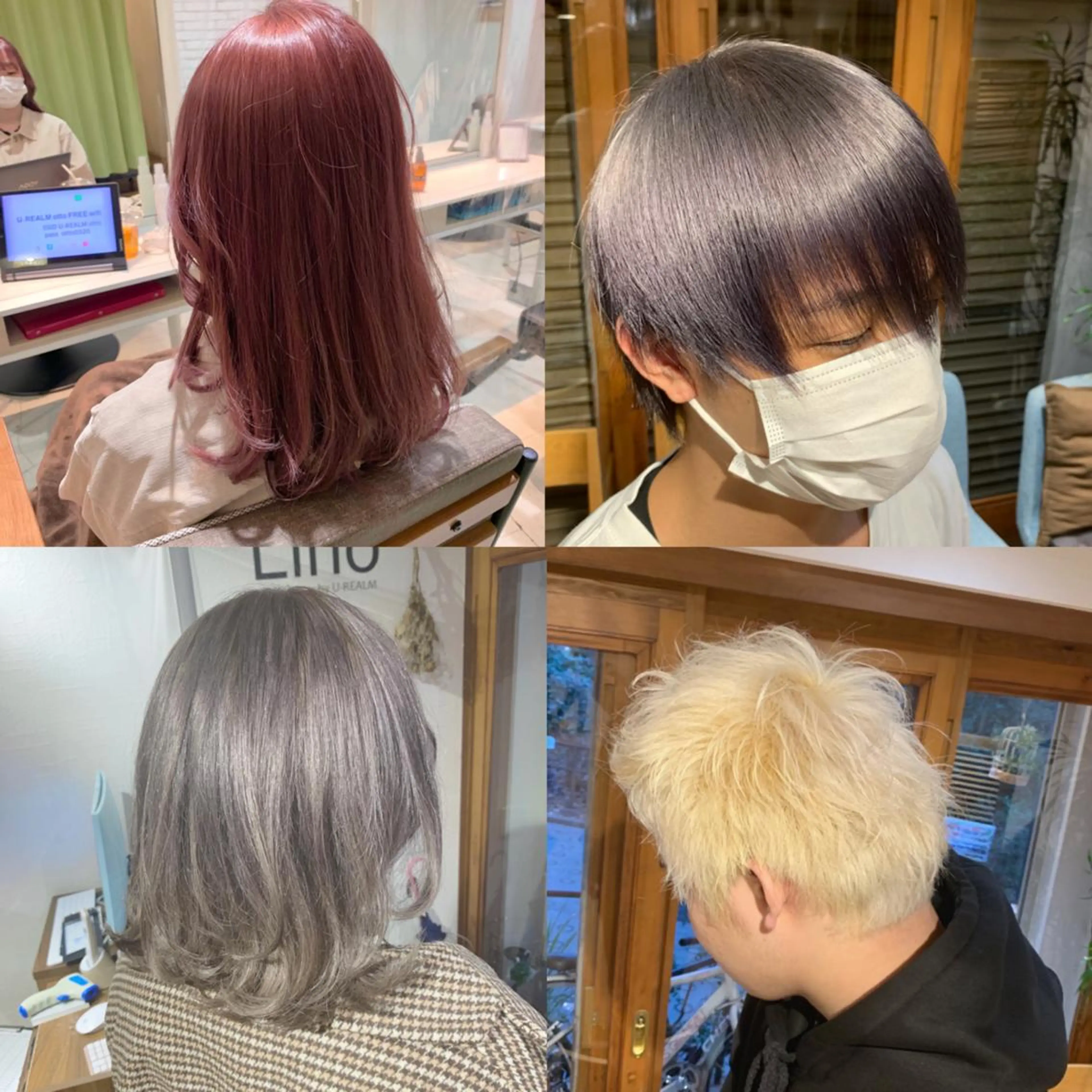 ミディアム ヘアカラー 縮毛矯正 トリートメント little 小濱彰太のヘアスタイル